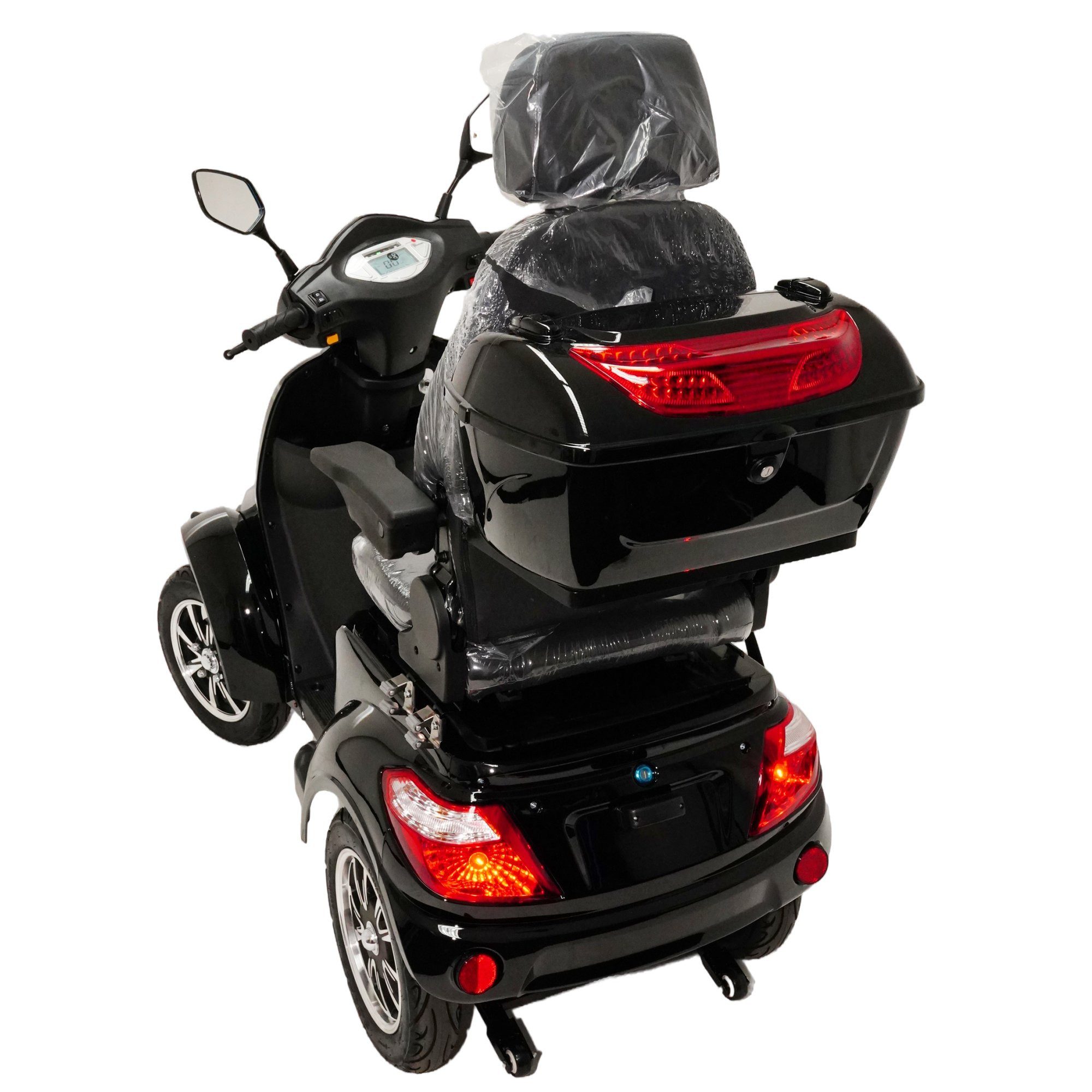 Urban Hopper E-Motorroller Elektro Seniorenmobil 4-Rad Elektroroller Urban Hopper Best Ager Li, 1000 W, 25 km/h, Lithium Akku herausnehmbar mit Top-Case Stockhalter ca 60KM 3 Gang COC