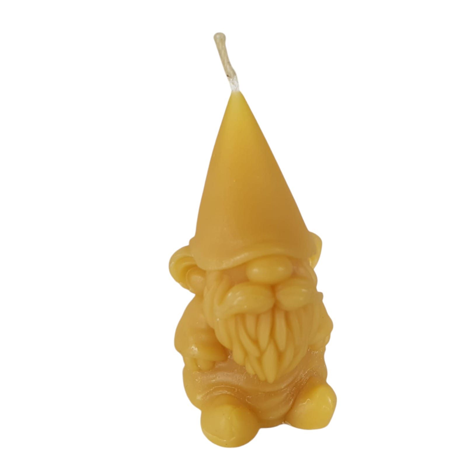 Aspinaworld Bienenwachskerze Zwerg Kerze gewellter Bart 7 cm natur – Krempe über den Augen (1-tlg)