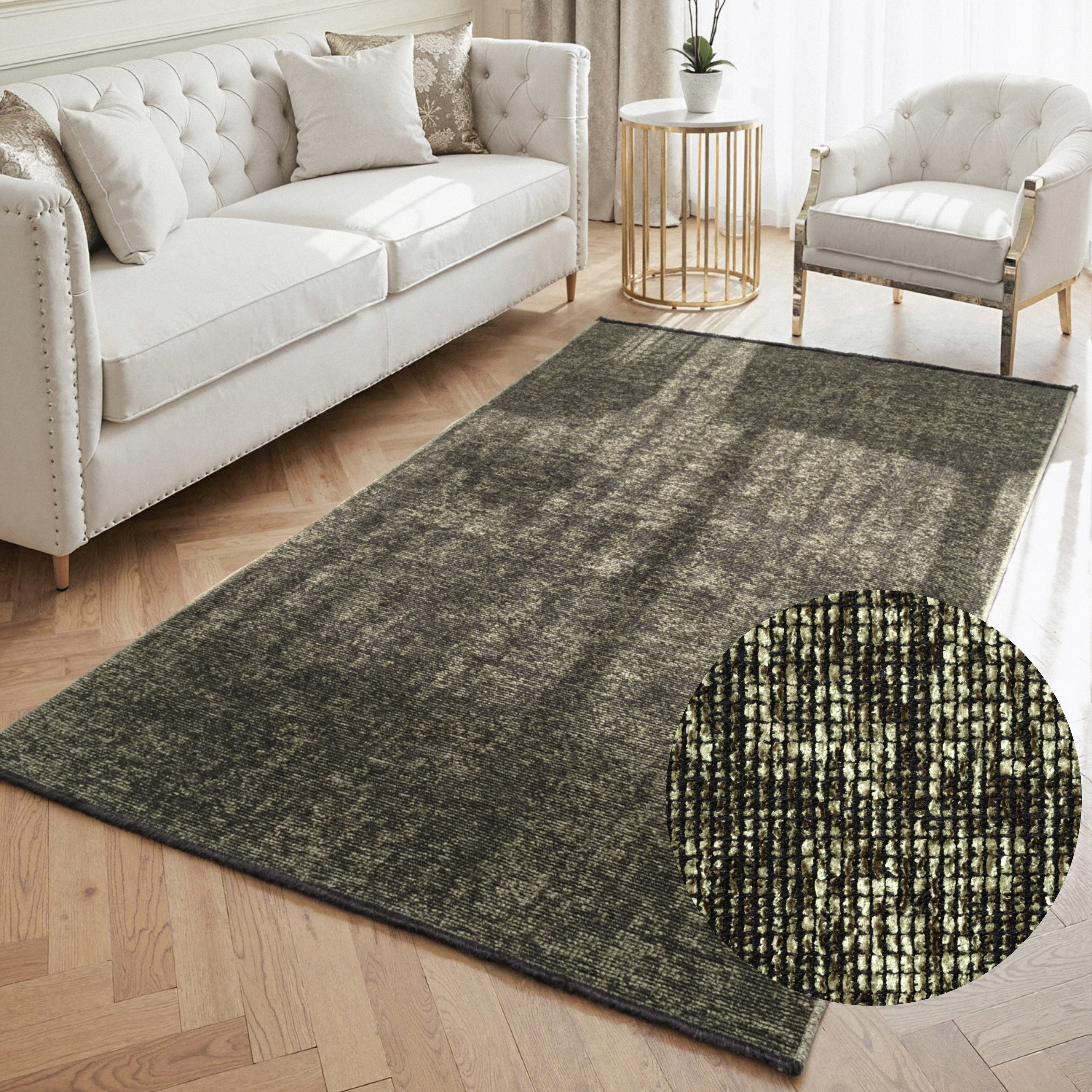 ELLE DECORATION Teppich Prisma, rechteckig, Höhe: 5 mm, Glanz-Effekt, Karo Design, Kachel-Optik, Wohnzimmer, Schlafzimmer,Flur