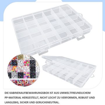 Daisred Aufbewahrungsbox Gitter transparente Sortierboxen für Kleinteile Organizer (2 St)