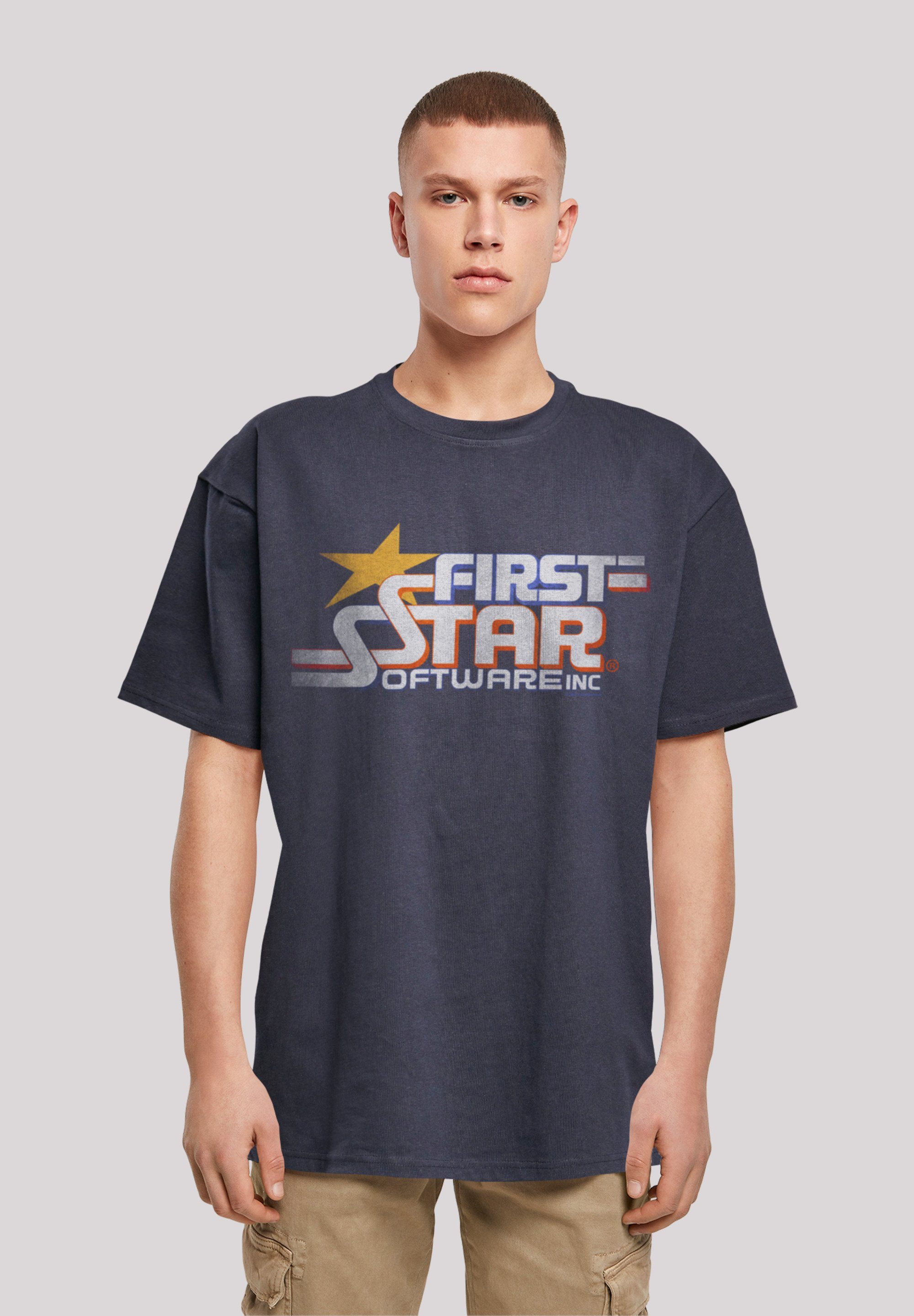 FIRSTSTAR navy Retro Print T-Shirt F4NT4STIC Inc Gaming SEVENSQUARED