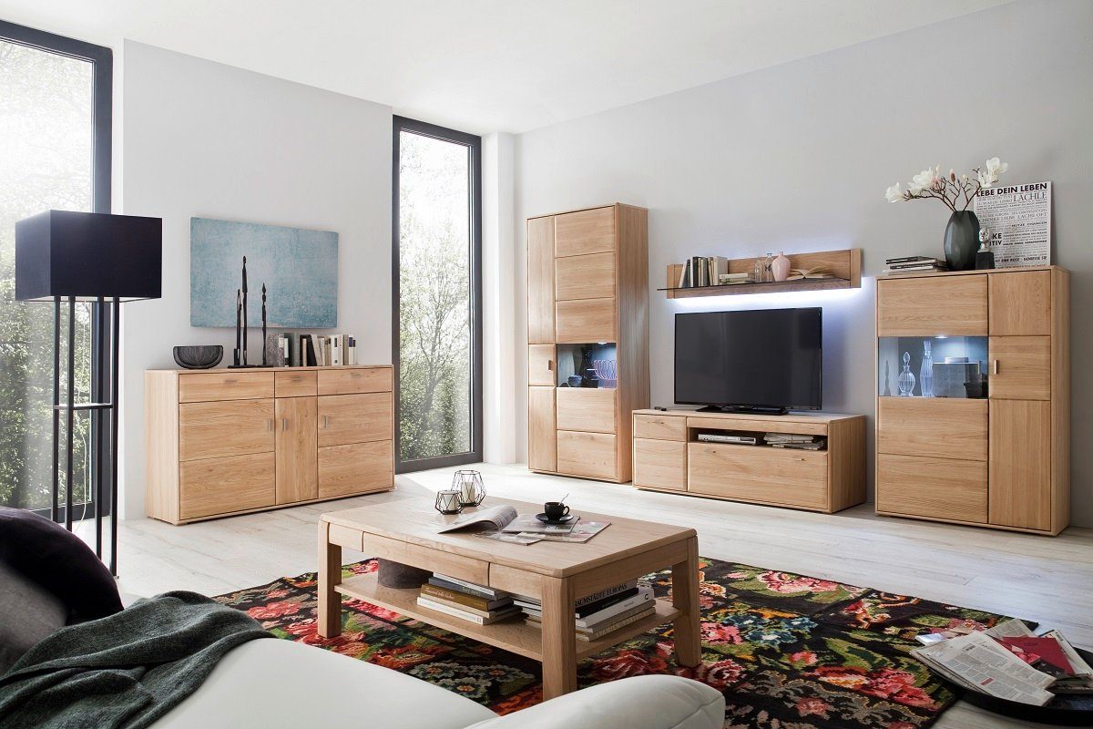 Eiche Tarragona, Ablage, 115x65, mit Couchtisch Bianco furniture Couchtisch MCA (No-Set)