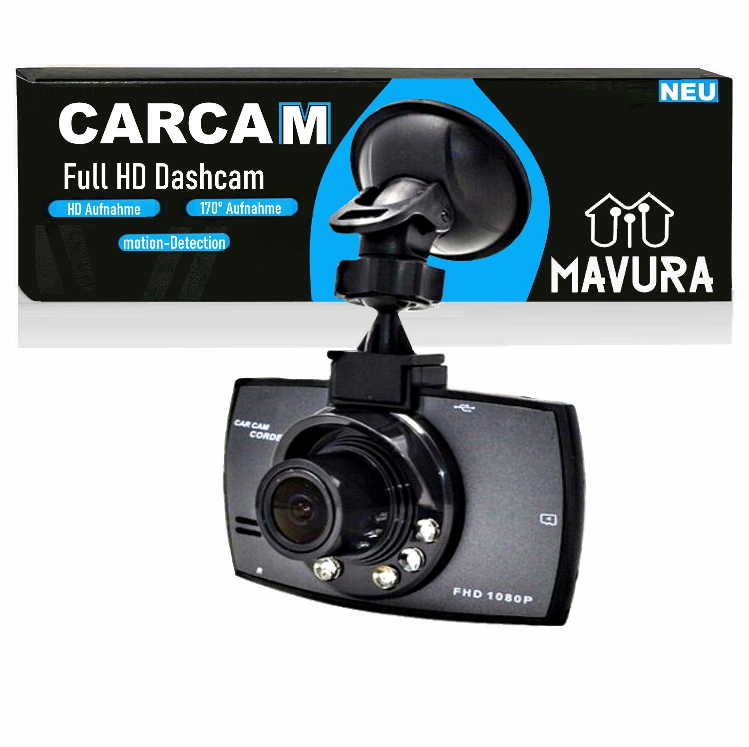 HD Dual Objektiv Dash Kamera dashcam Auto kabellos Dash cam, 1,5