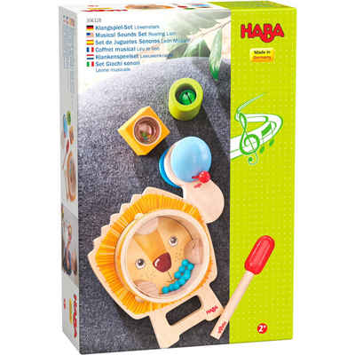 Haba Spielzeug-Musikinstrument Klangspielset Löwenstark, (Set, 5 tlg., 1), mit praktischem Griff für kleine Kinderhände