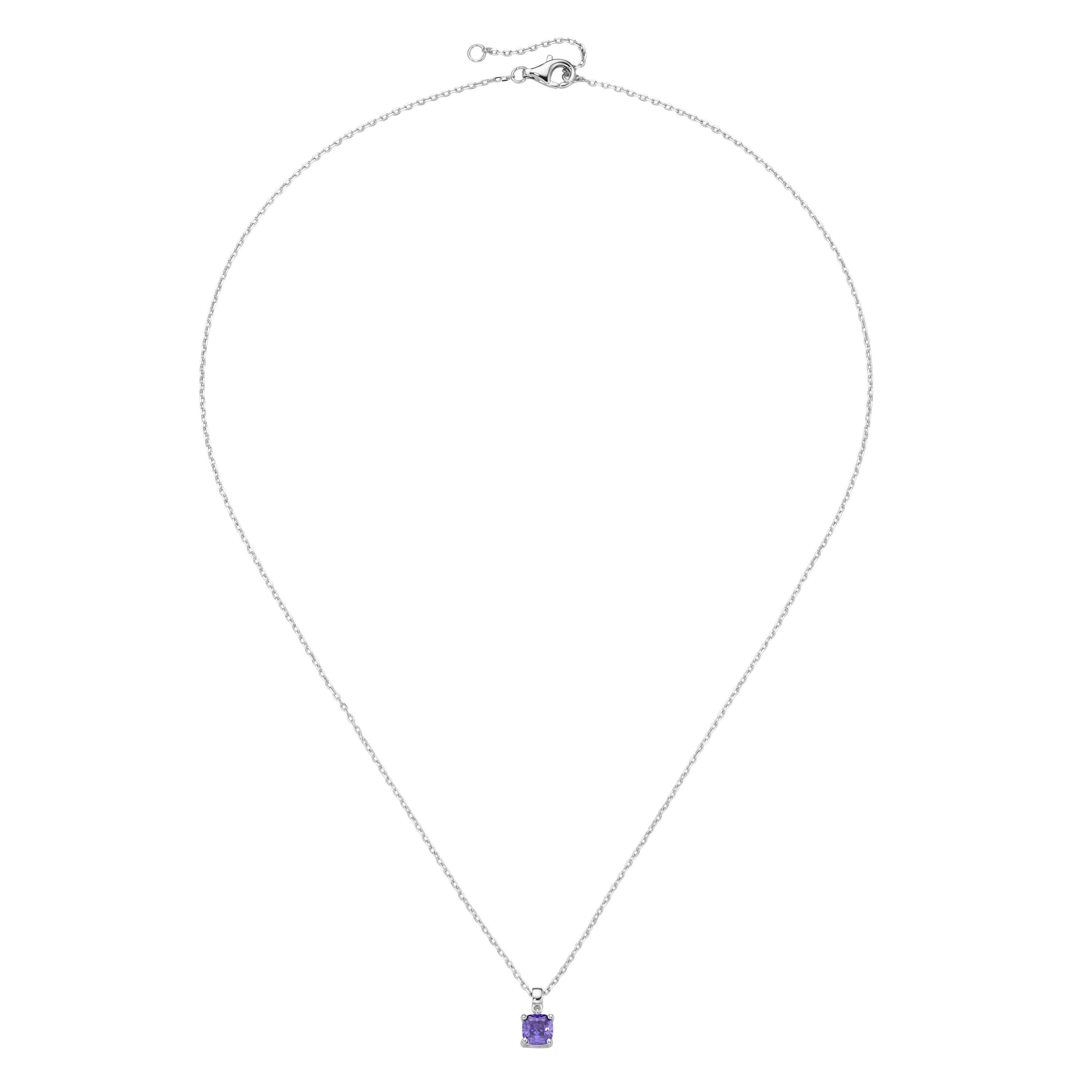 Smart Jewel Kette mit Anhänger mit farbigen Ziersteinen, Silber 925