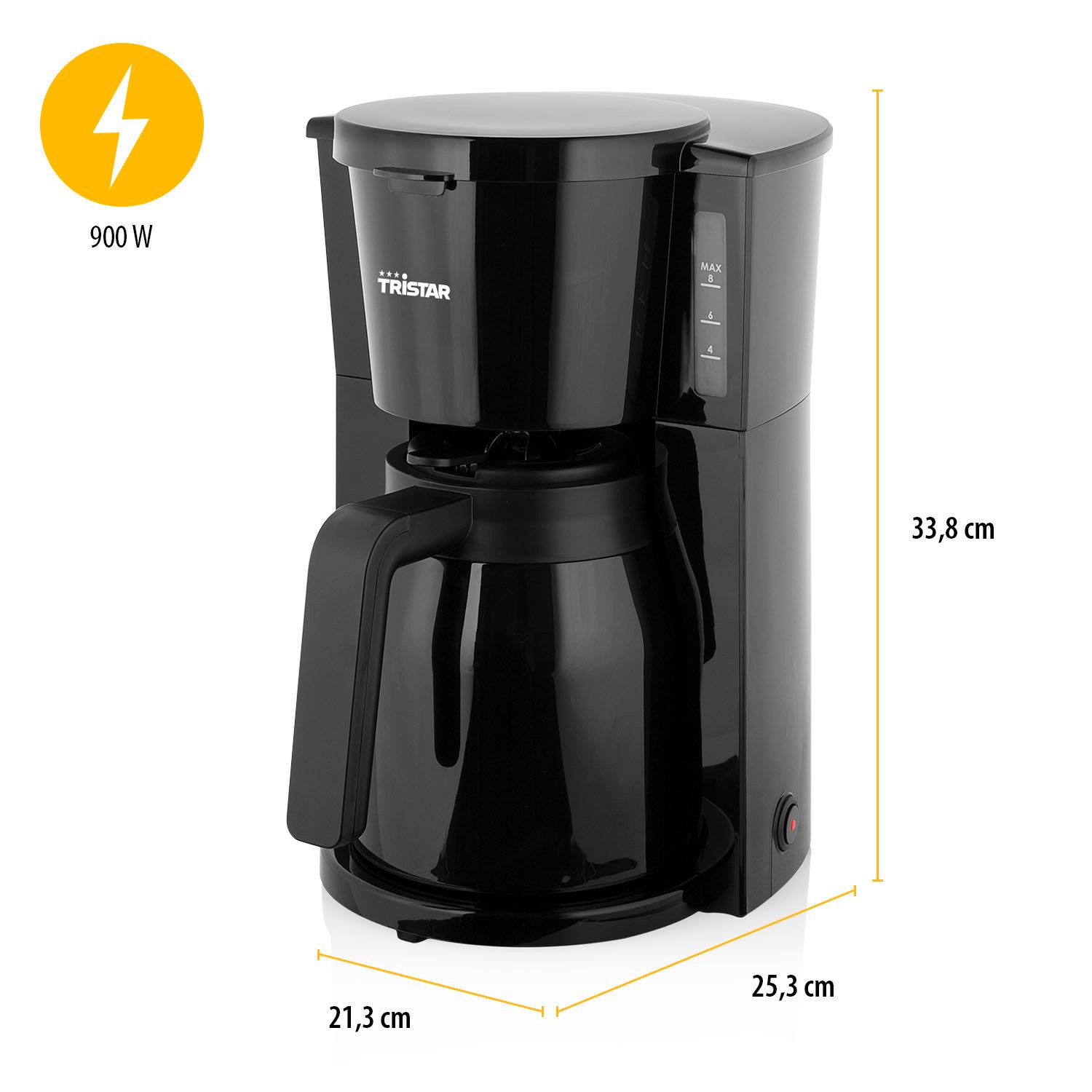 Tristar Filterkaffeemaschine, 1l Kaffeekanne, BPA-frei, zum Campen geeignet, Kompakt, leicht, Tropffreies System