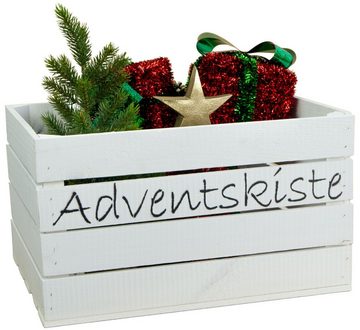 Kistenkolli Altes Land Allzweckkiste Adventskiste weiss Weinkiste Obstkiste Weihnachtsdeko Advent Geschenke