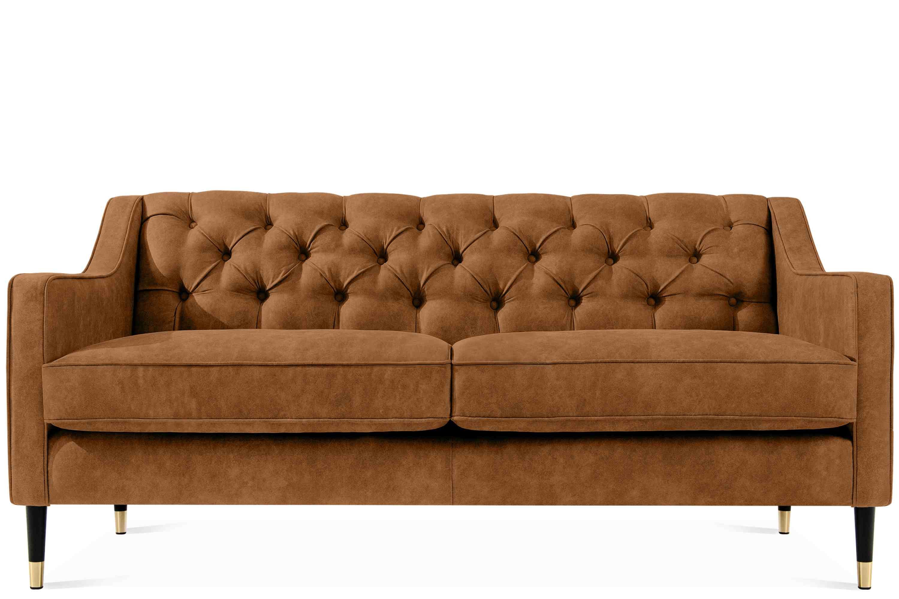 KONSIMO® Chesterfield-Sofa 2 Sitzer/ 3 Sitzer NOMUS Einzelsofa hergestellt in der EU, gewellte Feder, Komfortschaum, mit eleganter Steppung