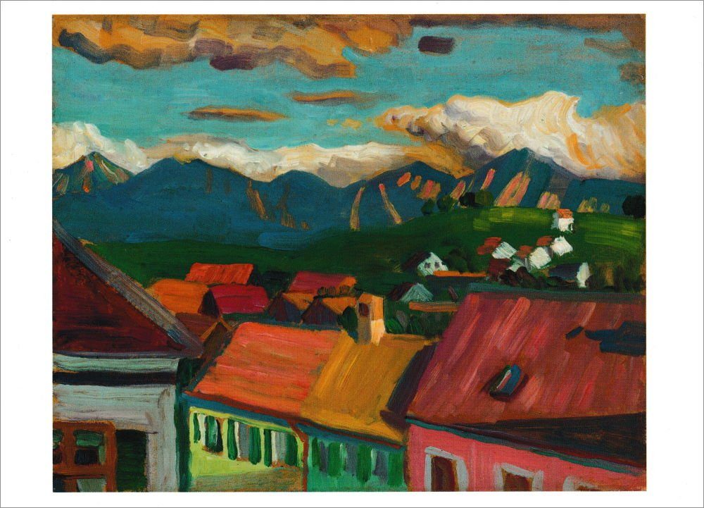 Postkarte Kunstkarte Gabriele Münter "Vom Griesbräu-Fenster"