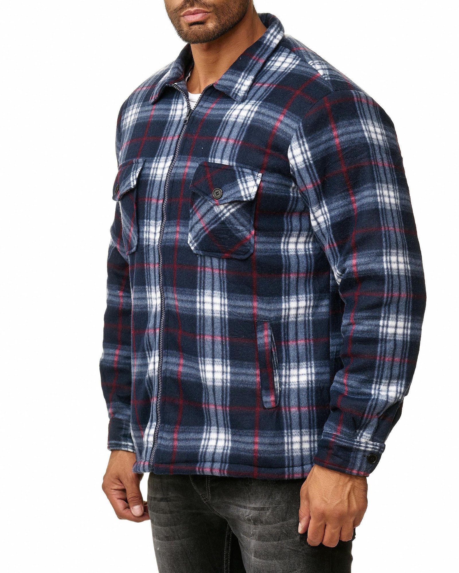 Egomaxx Blouson Fleece Holzfäller Kariert Gefüttert günstig online kaufen