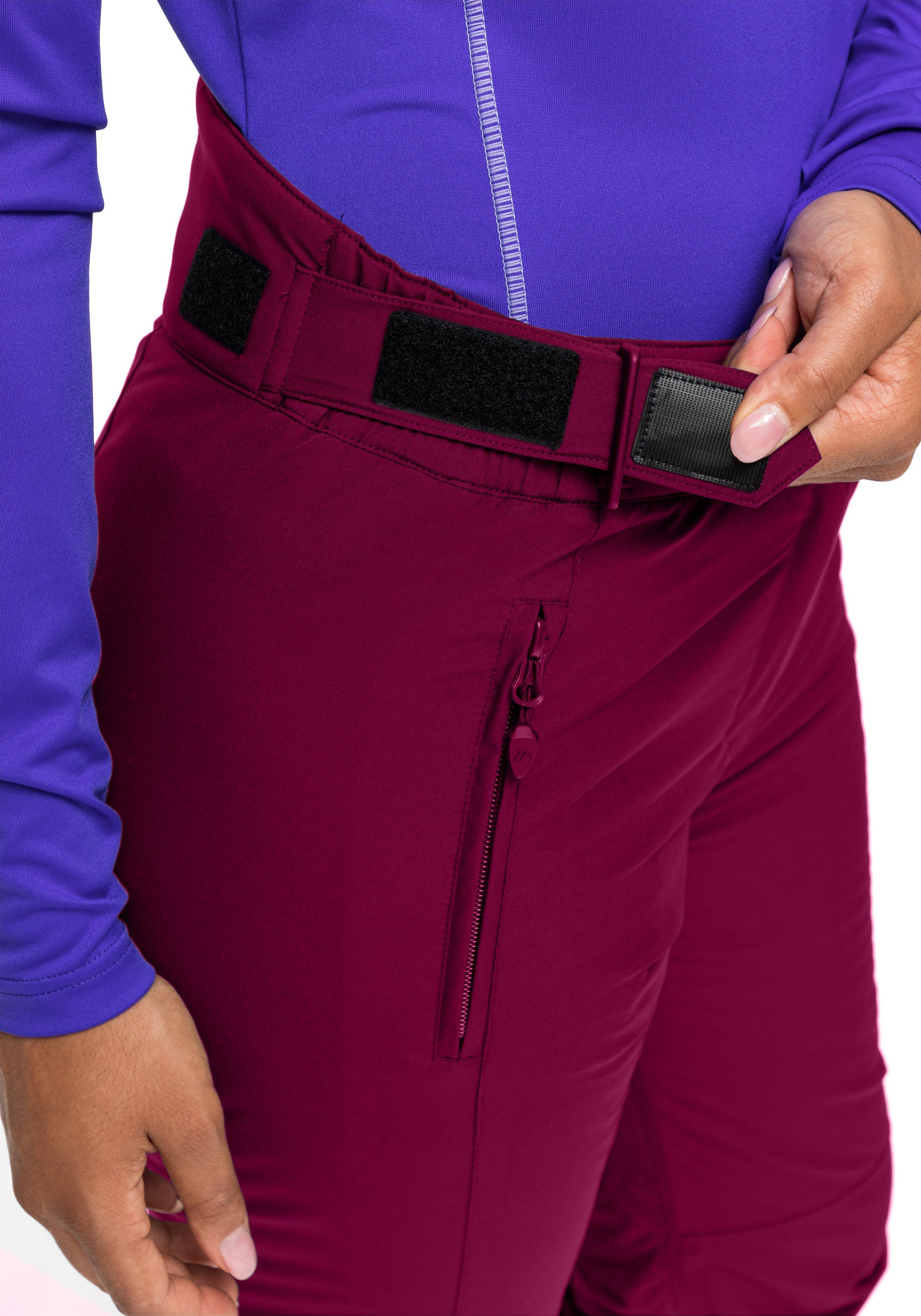 Maier Sports Skihose Vroni slim Damen Schneehose, wind- und wasserdicht, 2 RV-Taschen, Slim Fit