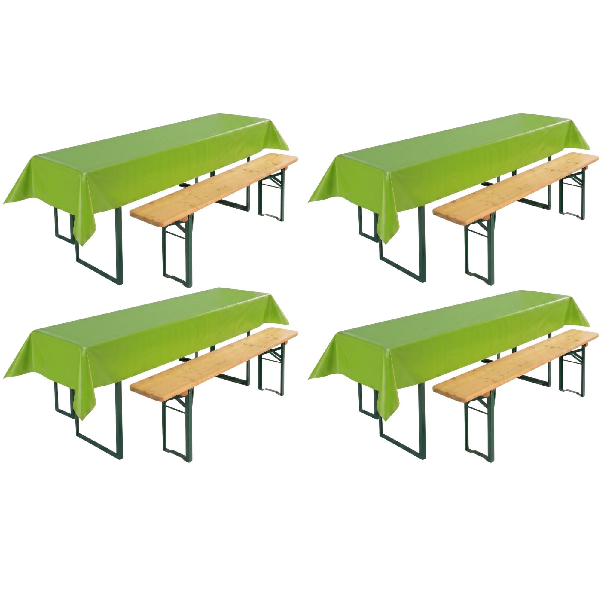 Beautex Tischdecke, Partytischdecke, für Biertischgarnituren, 100x250cm, viele Farben (4-tlg), wasserabweisend, abwaschbar, lebensmittelecht, strapazierfähig