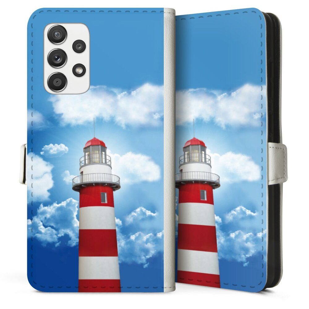 DeinDesign Handyhülle Leuchtturm Wolke Himmel Leuchtturm, Samsung Galaxy A52s 5G Hülle Handy Flip Case Wallet Cover