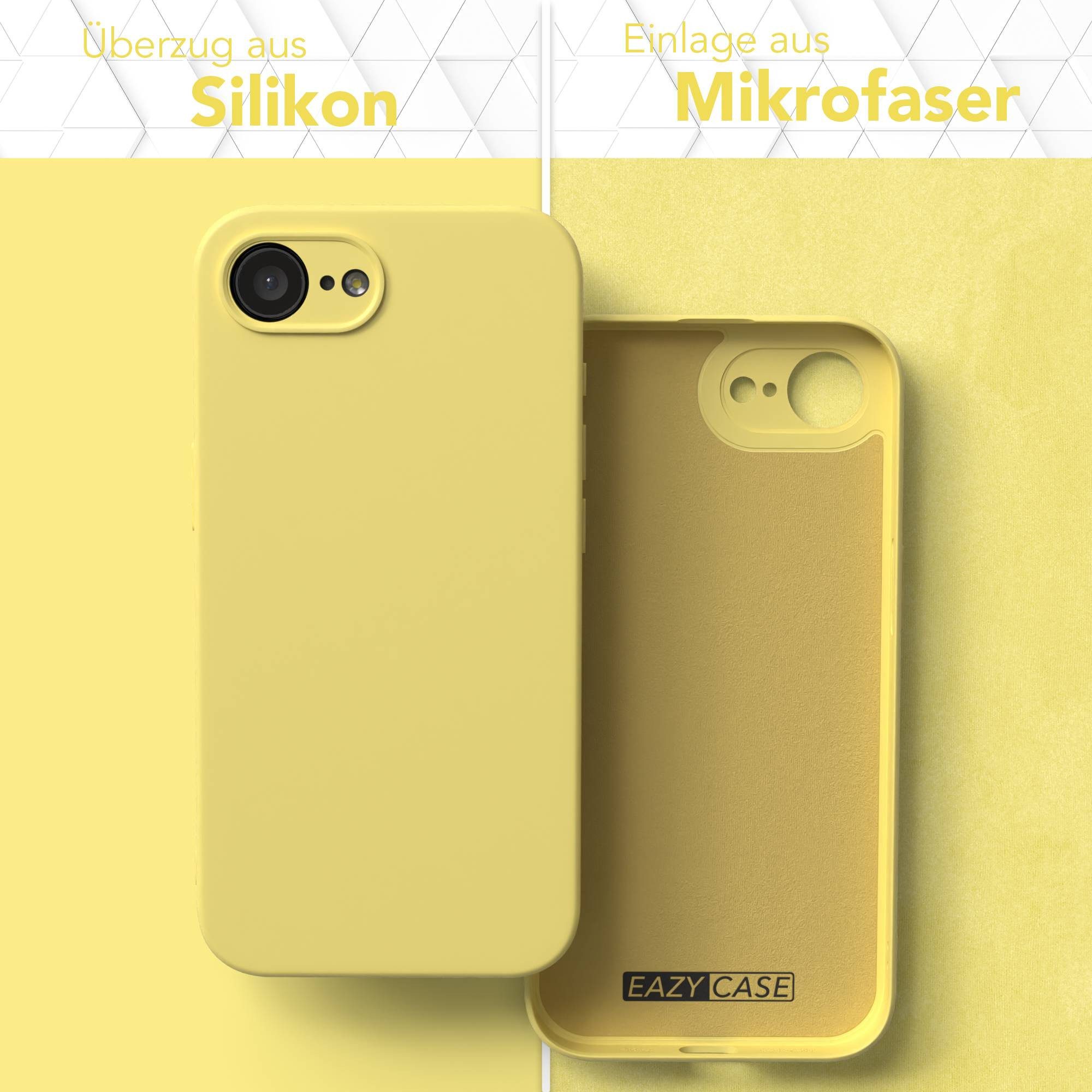 EAZY CASE Handyhülle für Apple iPhone 16e Hülle Silikon 6,1 Zoll, Handy Softcase stoßfest Hülle mit Kameraschutz Bumper Tpuhülle Gelb