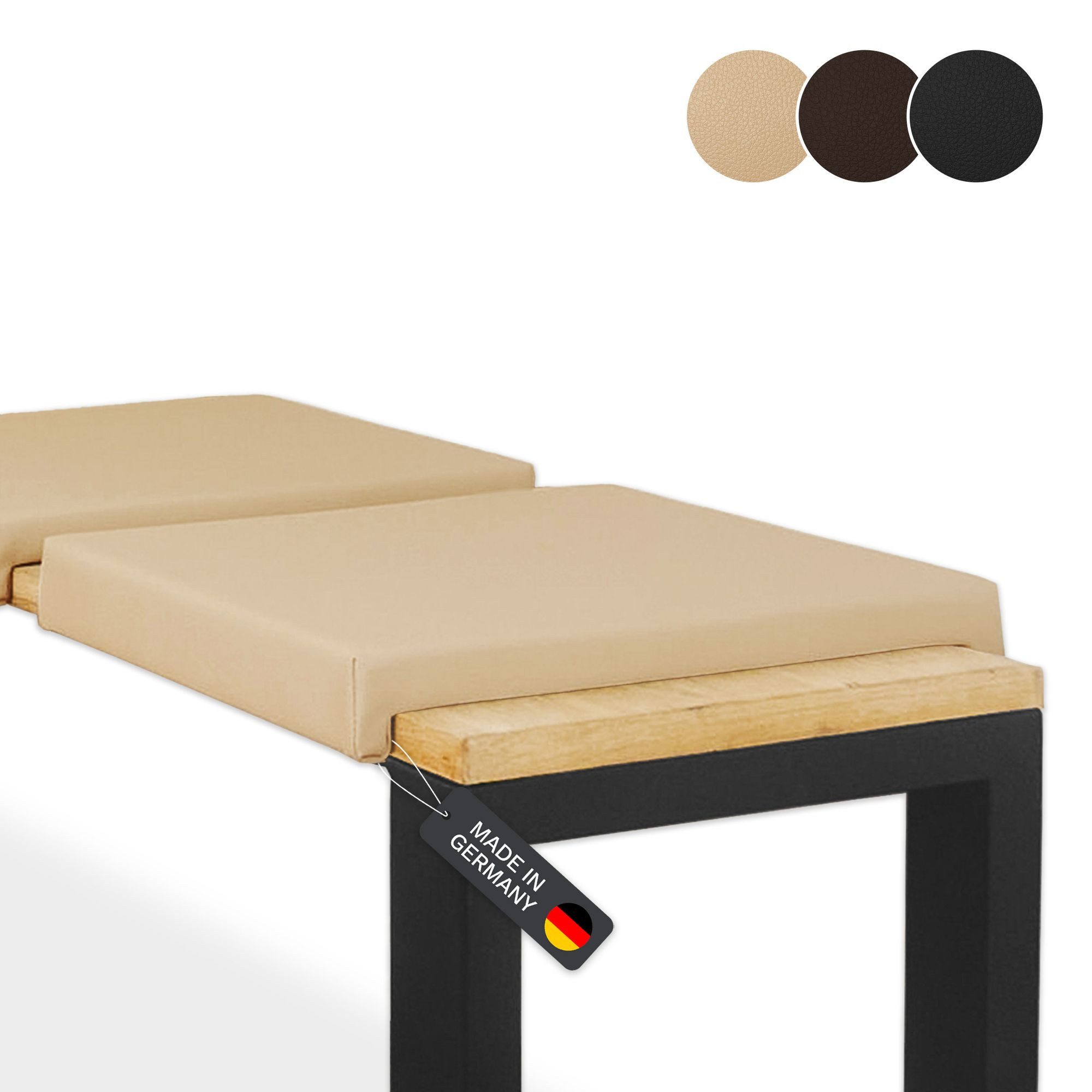 Lycce Bankauflage Bankkissen Klemmkissen Sitzkissen mit 2 Leisten, 40cm Klemmtiefe, (1 St), verrutscht nicht, mit Klemmfunktion, versch. Farben
