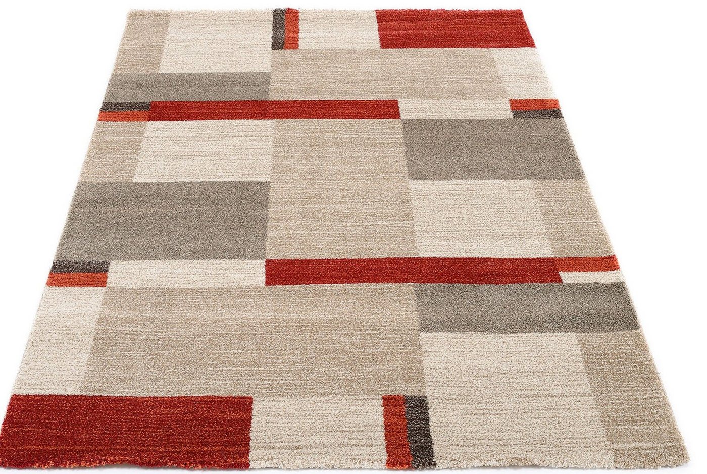OCI DIE TEPPICHMARKE Teppich CASTLE BEPPO, auch als Läufer erhältlich, rechteckig, Höhe: 20 mm, dichter Frisé Kurzflor, kariert, Wohnzimmer, Schlafzimmer