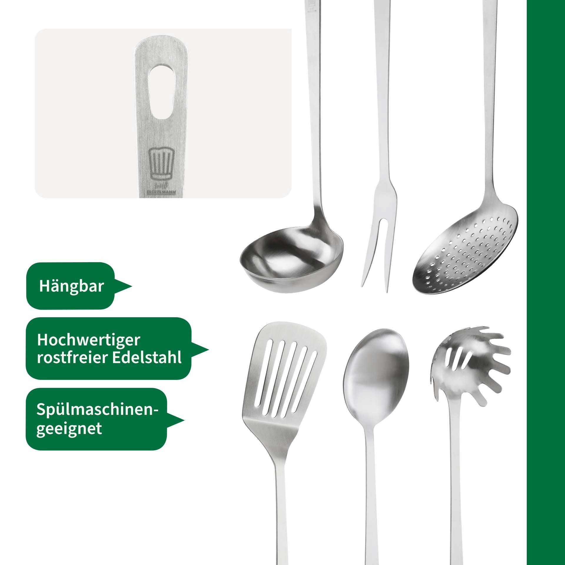 Chefkoch trifft Fackelmann Kochbesteck-Set Küchenhelfer-Set aus Edelstahl rostfrei, Kochgeschirr, Kochlöffel
