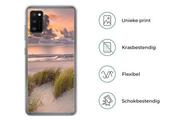 MuchoWow Handyhülle Sonnenuntergang - Düne - Strand - Pflanzen - Meer, Handyhülle Samsung Galaxy A41, Smartphone-Bumper, Print, Handy