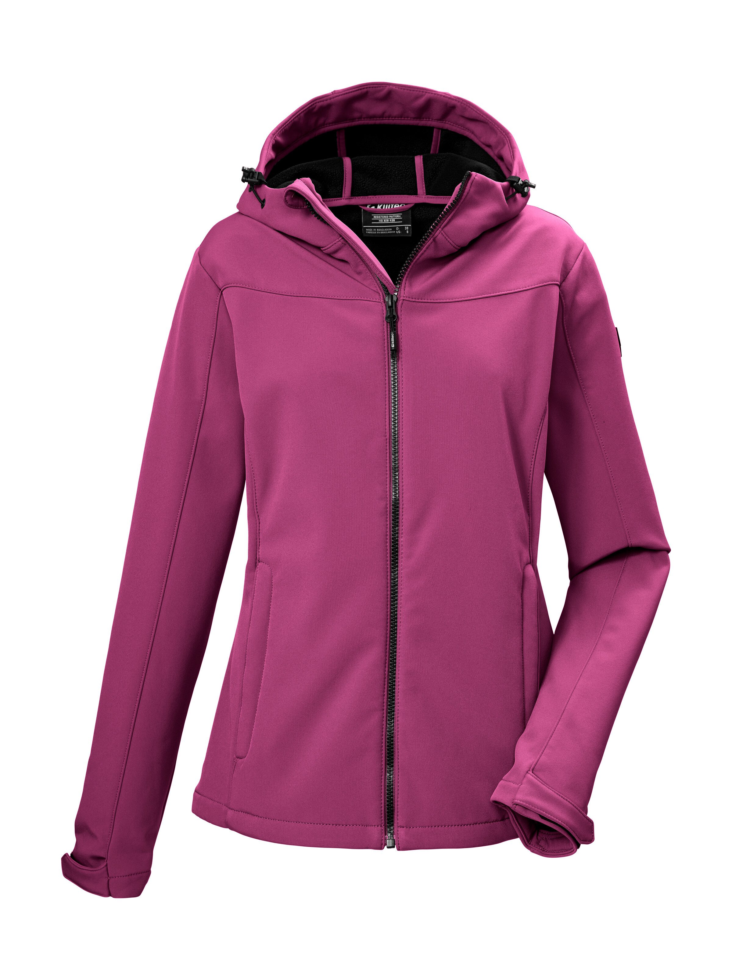 Killtec Softshelljacke KOS 481 WMN SFTSHLL JCKT Wind- u wasserabweisend, verstellbare Kapuze