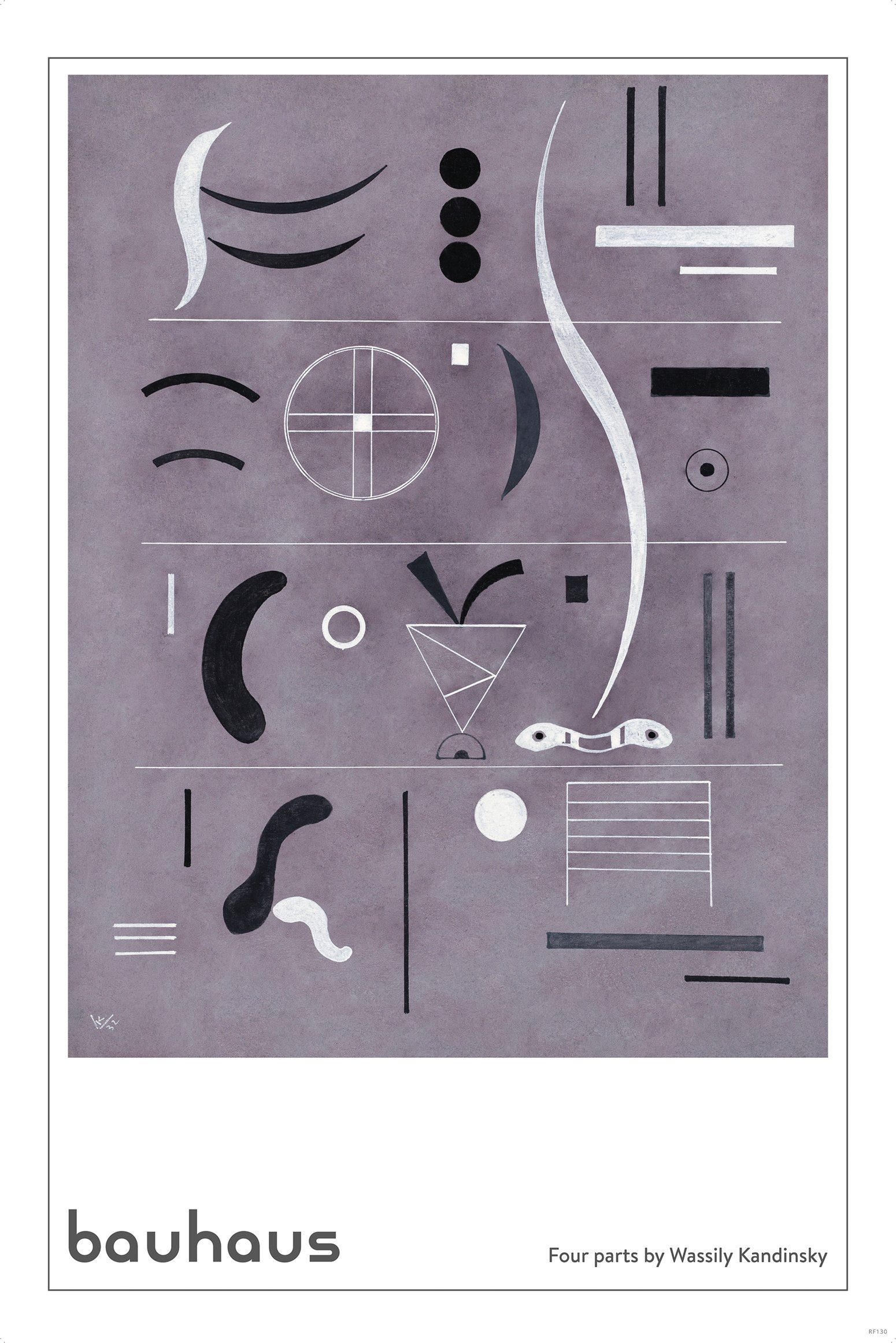 Close Up Poster Bauhaus Poster Four Parts By.. Wassily Kandinsky 61 x 91,5