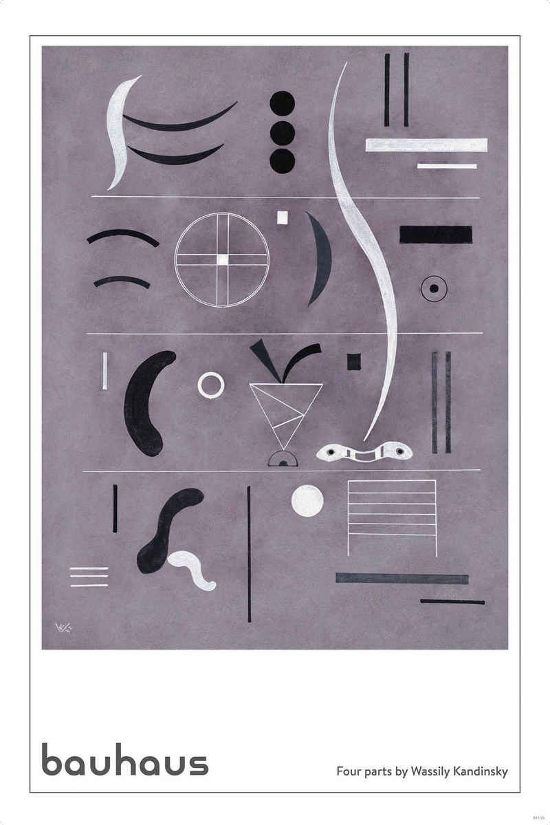 Close Up Poster Bauhaus Poster Four Parts By.. Wassily Kandinsky 61 x 91,5