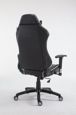 TPFLiving Gaming-Stuhl Shiva mit bequemer Rückenlehne - höhenverstellbar und 360° drehbar (Schreibtischstuhl, Drehstuhl, Gamingstuhl, Racingstuhl, Chefsessel), Gestell: Kunststoff schwarz - Sitzfläche: Kunstleder schwarz/weiß