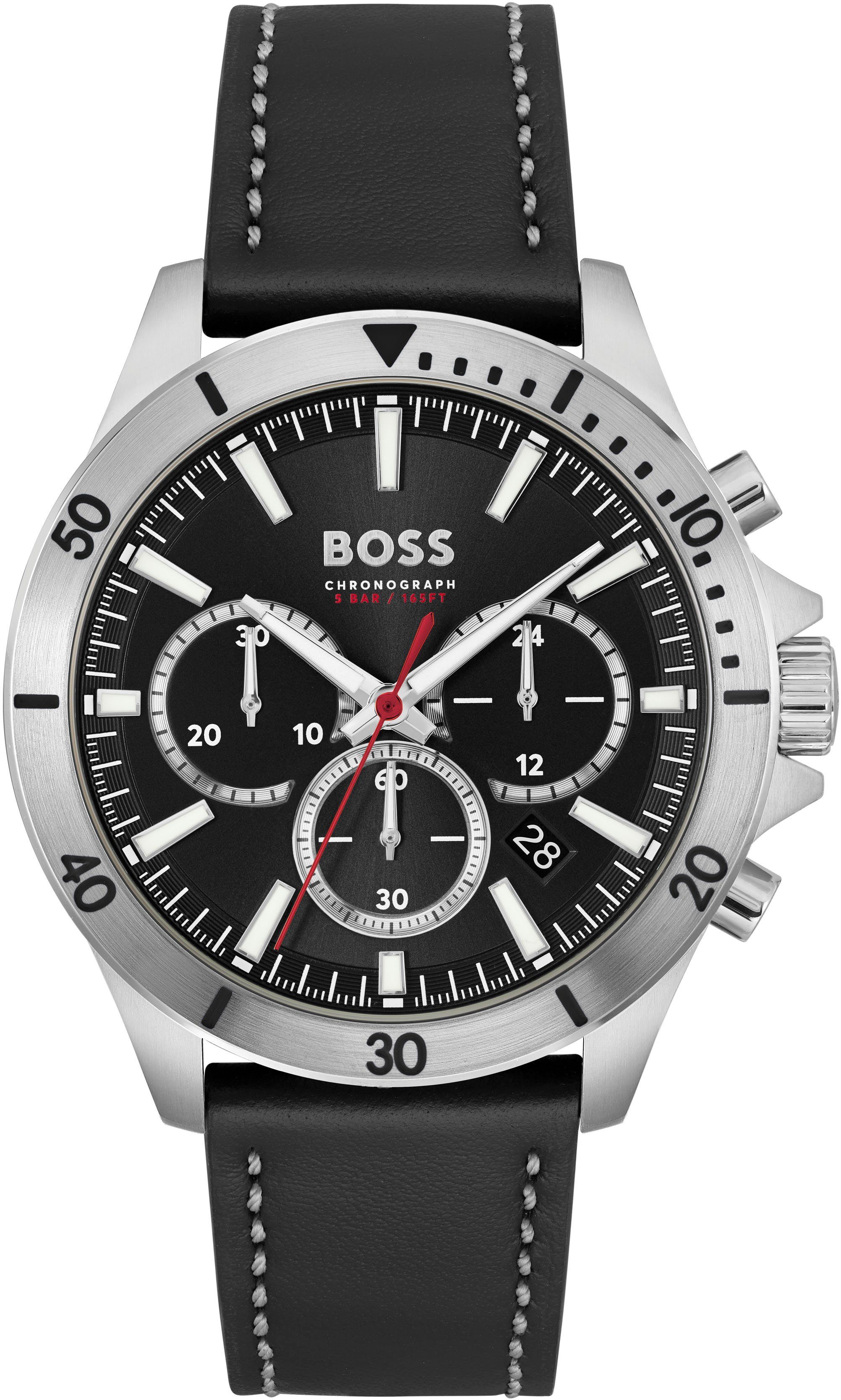 BOSS Chronograph TROPER 1514055, Quarzuhr, Herrenuhr, Armbanduhr, Stoppfunk günstig online kaufen