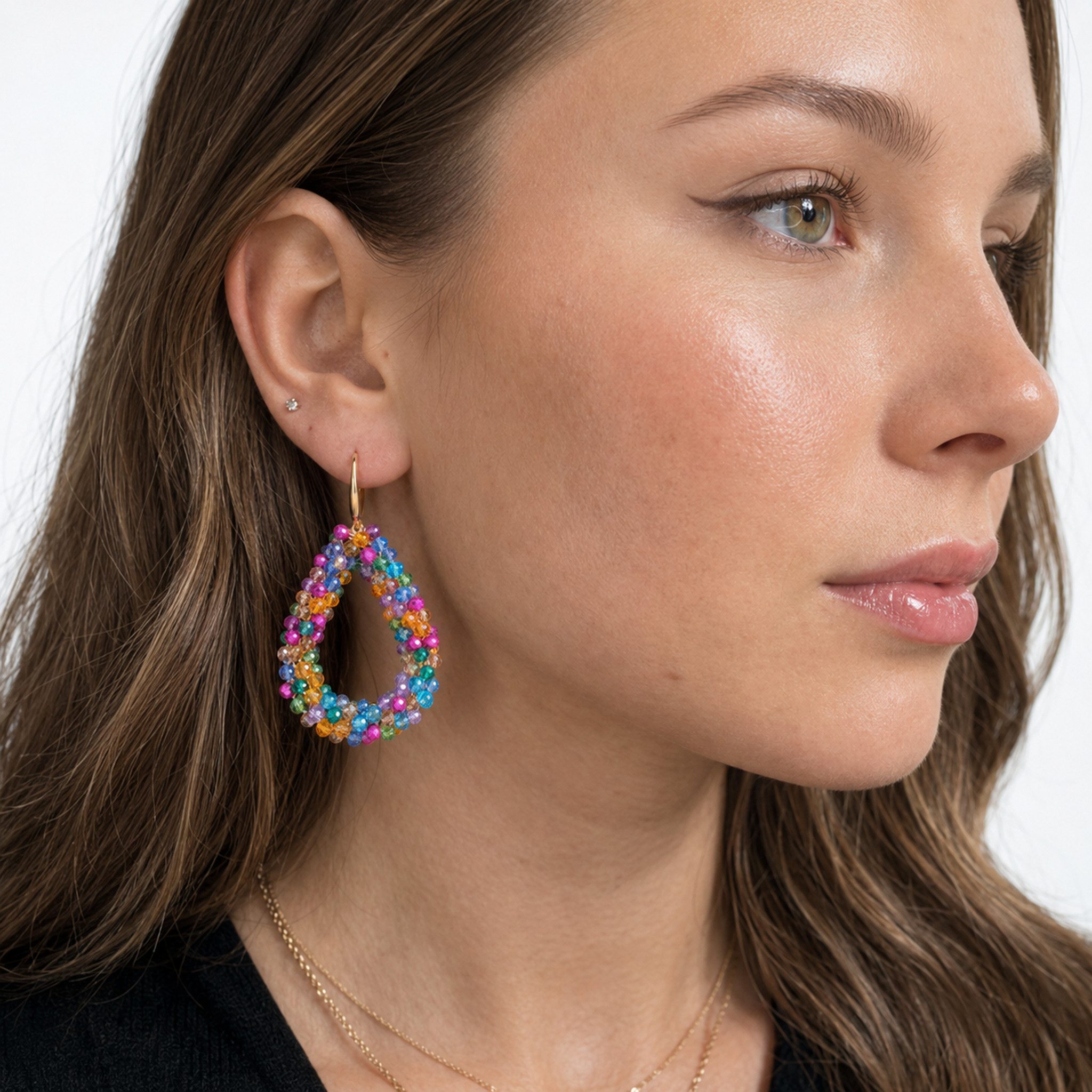 NEXORA Perlenohrringe Perlenohrringe Damen Boho Statement Tropfen Ohrringe (Paar, Paar), Perlenoptik, Tropfenform, goldfarbene Ohrhaken, leicht, elegant