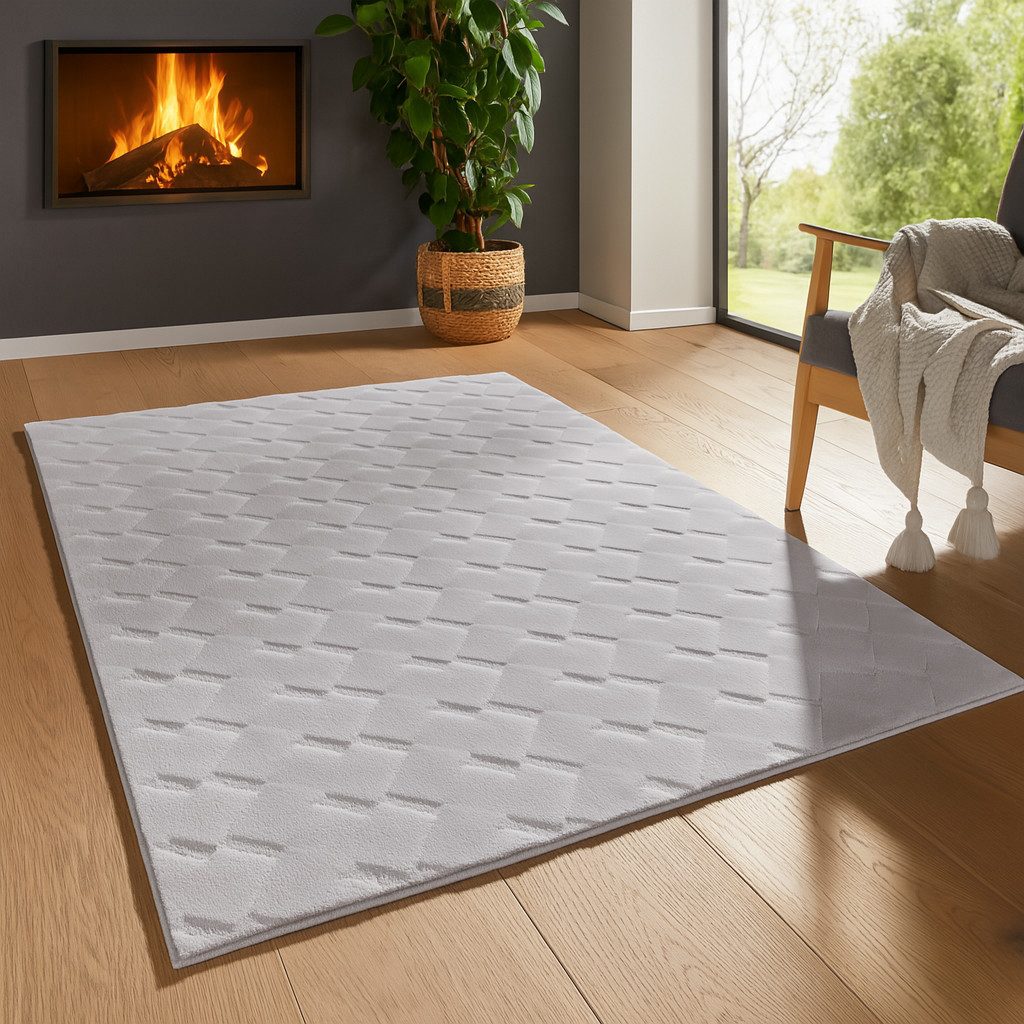 TaCa Home Teppich Kurzflor Teppich Hasenfell günstig online kaufen