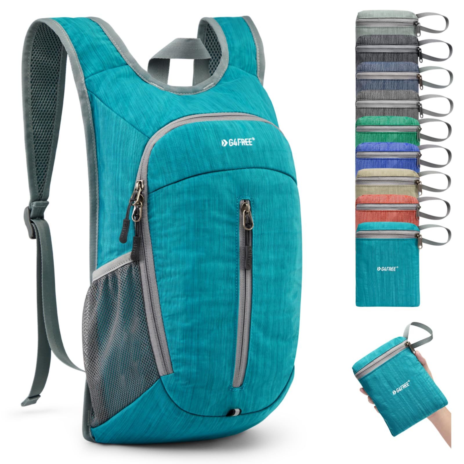 G4Free Wanderrucksack 10L Kleiner Wanderrucksack Leicht Faltbar Freizeit Tagesrucksack (1-tlg), 10-Liter-Freizeit-Faltrucksack