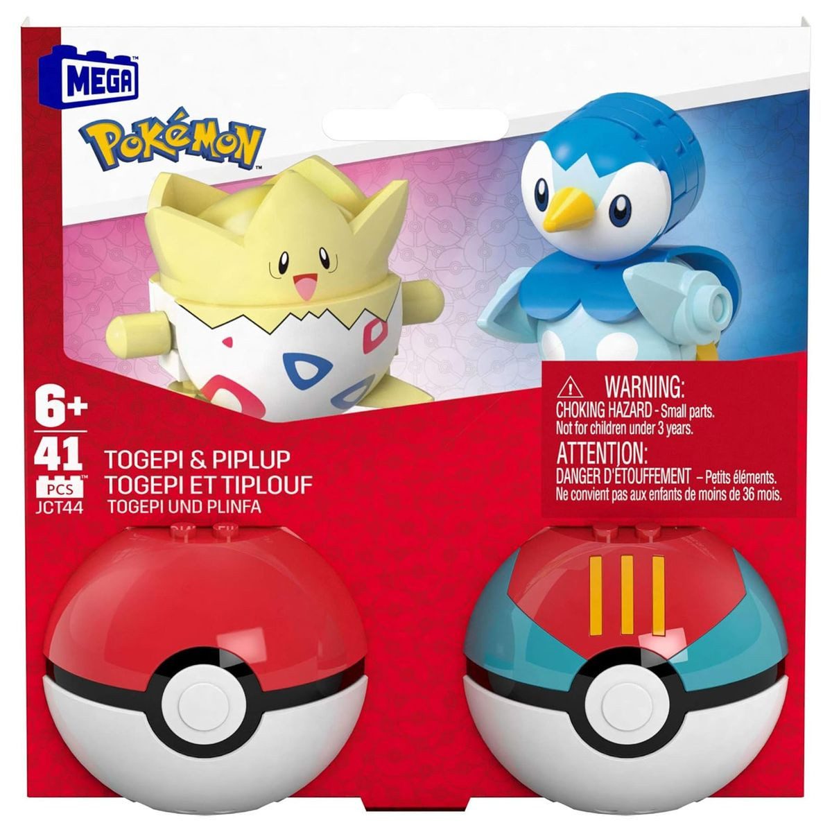 Mattel® Mattel JCT44 - MEGA - Pokémon - Pokéball 2er-Pack, Togepi und Plinfa Spielbausteine – Bild 5 von 5
