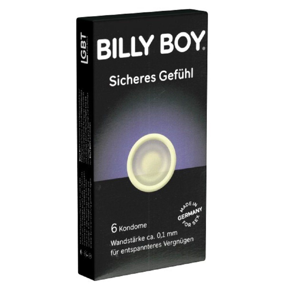 Billy Boy Kondome Sicheres Gefühl Packung mit, 6 St., Power-Kondome für starken Sex | Kondome