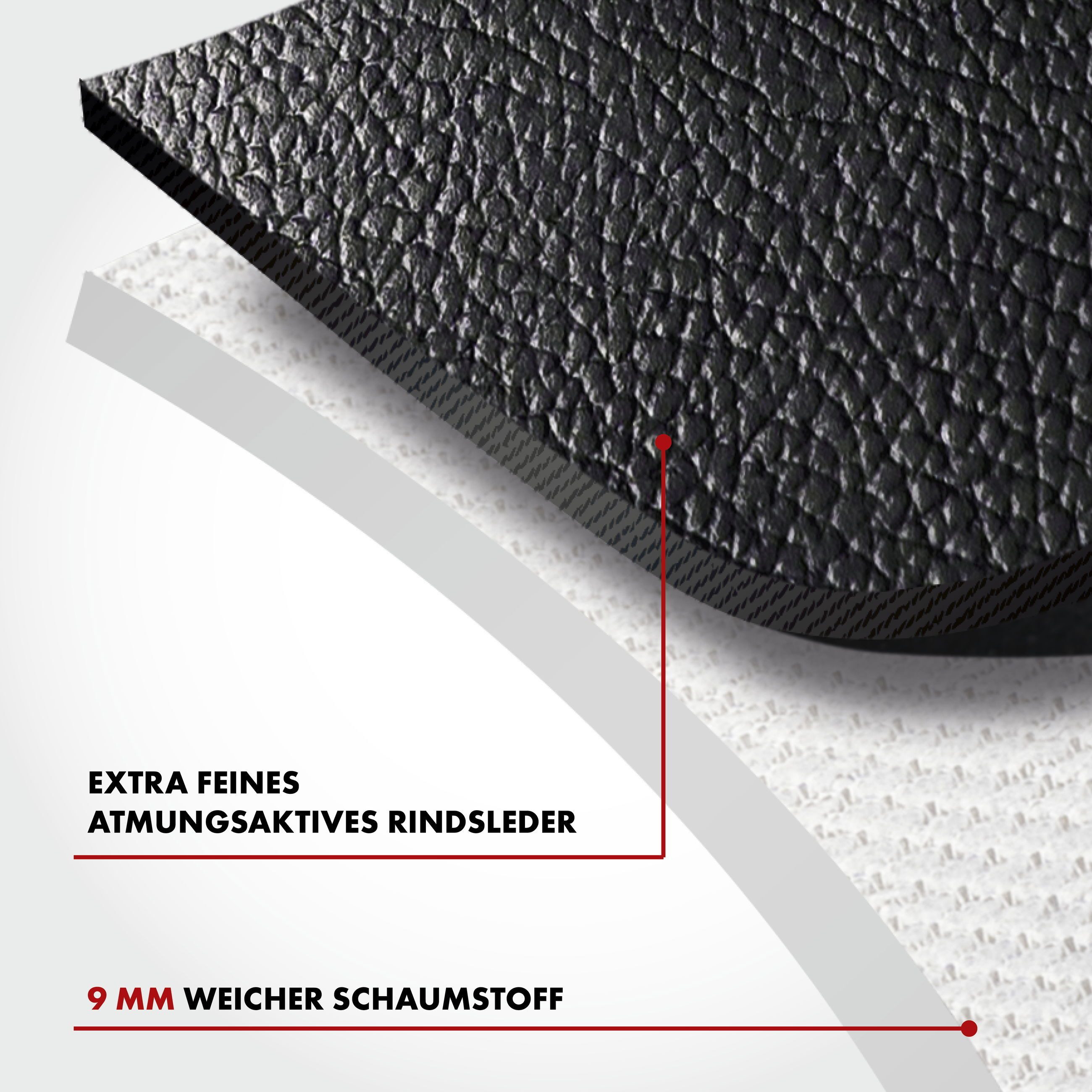 CarComfort Autositzbezug Autositzbezug Ranger aus echtem Leder schwarz, 1 Vordersitzbezug 1tlg, 1 Kopfstützenbezug, 2-tlg. – Bild 4 von 5
