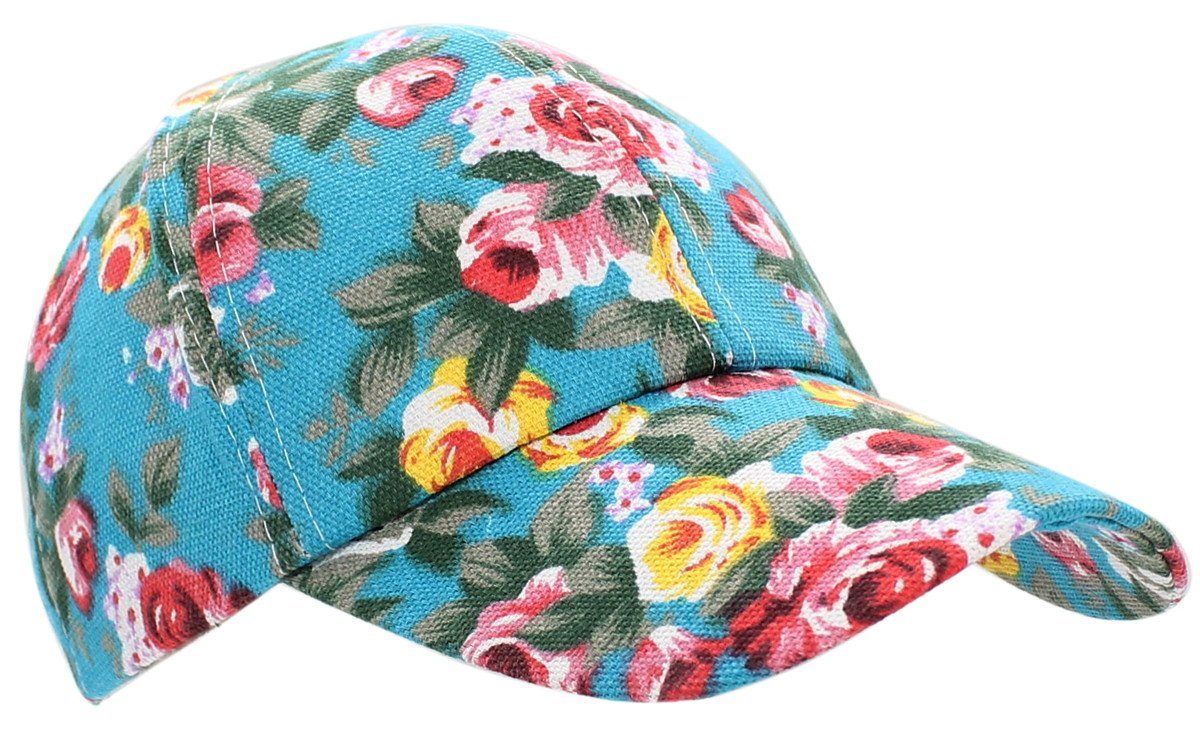 dy_mode Baseball Cap Baseballkappe Frauen Geblümt Sommerliche Geblümt Schirmmütze K227-RoseHimmelblau Damen Kappe