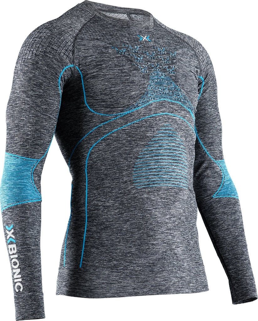 X-Bionic Langarmshirt Energy Accumulator 4.0 Rundhals Melange dunkelgrau Herren