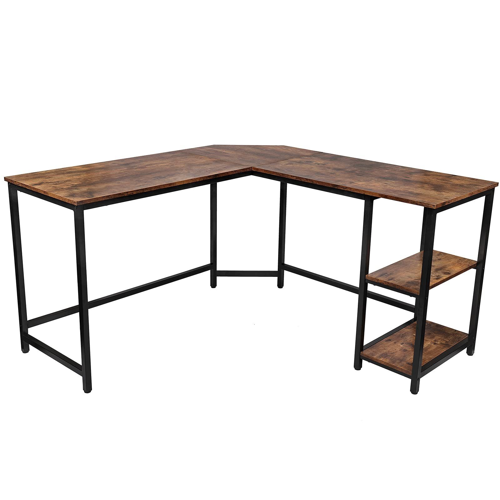 Eckschreibtisch Schreibtisch L Form Industrial Design, aus Metall