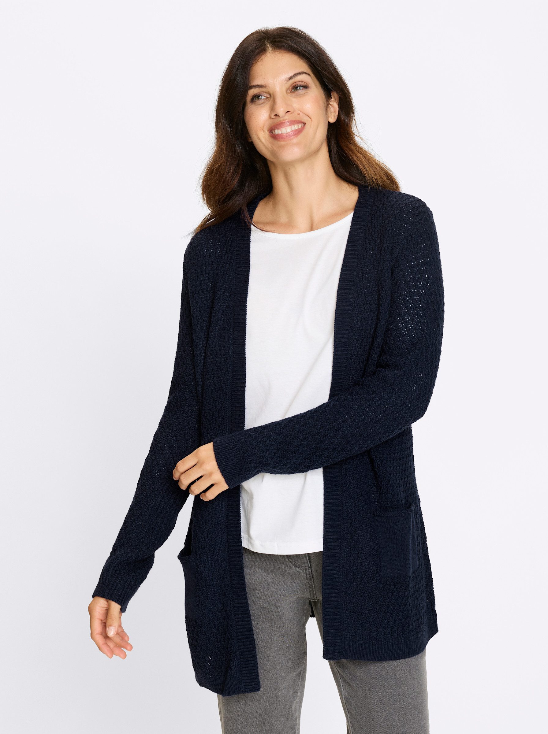 Sieh an! Strickjacke Longstrickjacke . günstig online kaufen