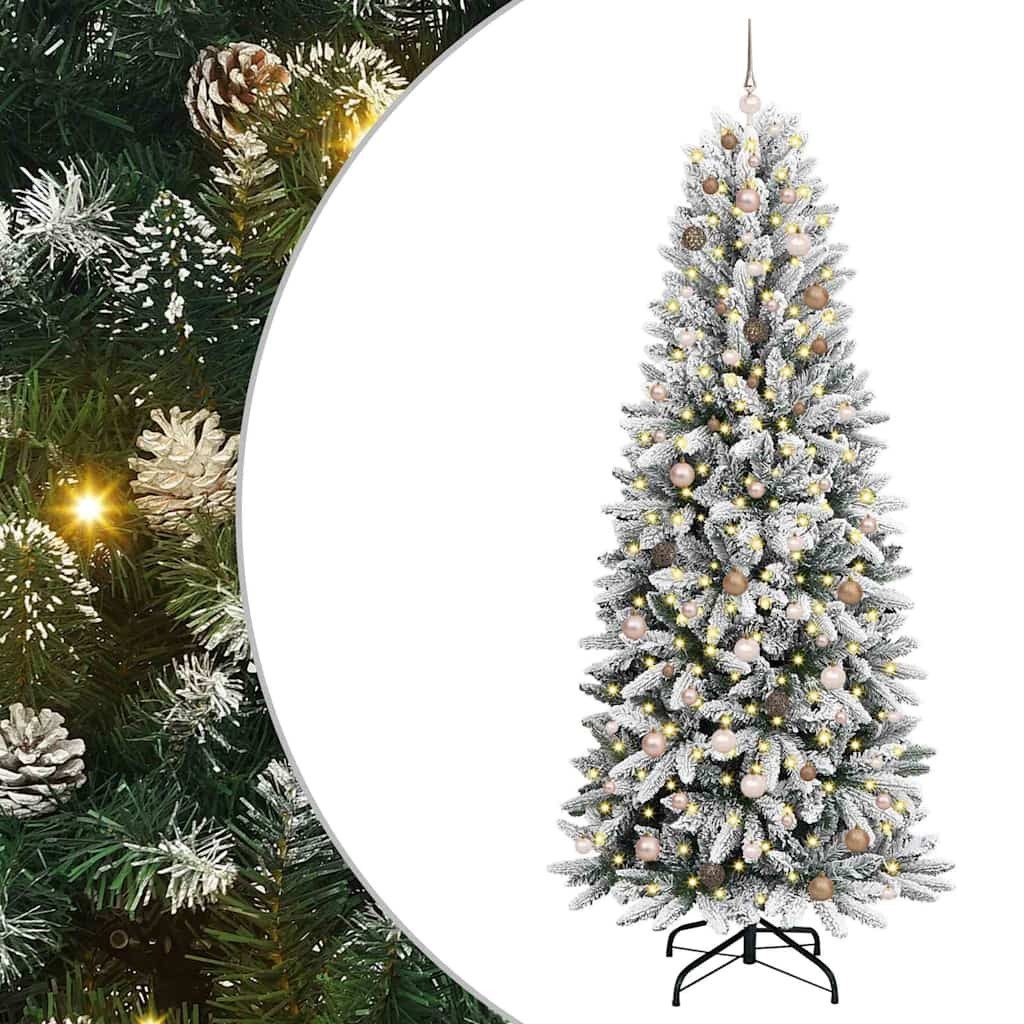 vidaXL LED Baum Künstlicher Weihnachtsbaum mit 300 LEDs Weiß 93 x 93 x 240 cm