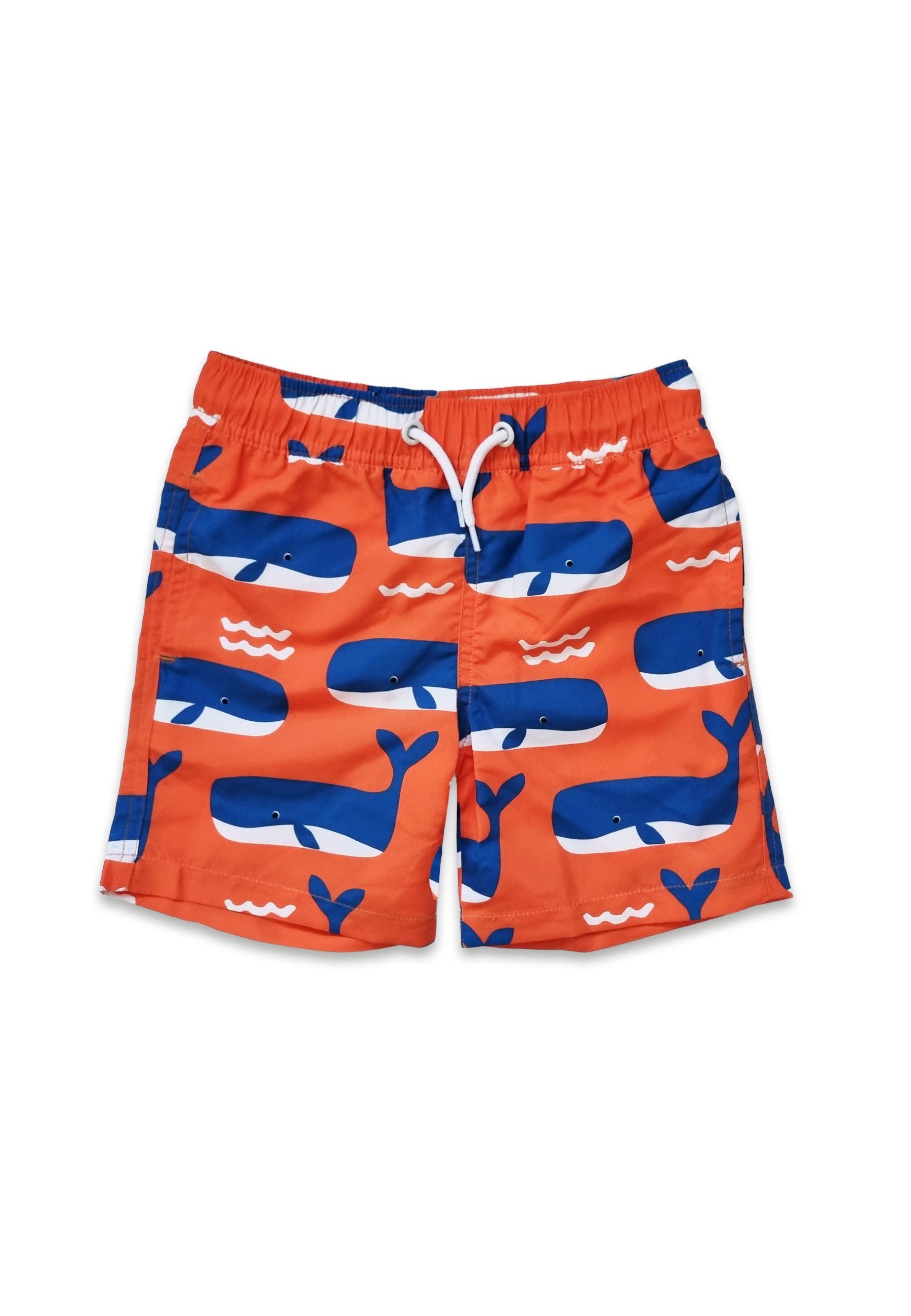 Toby Tiger Badeshorts Schwimmshorts mit Wal und Wellen Print