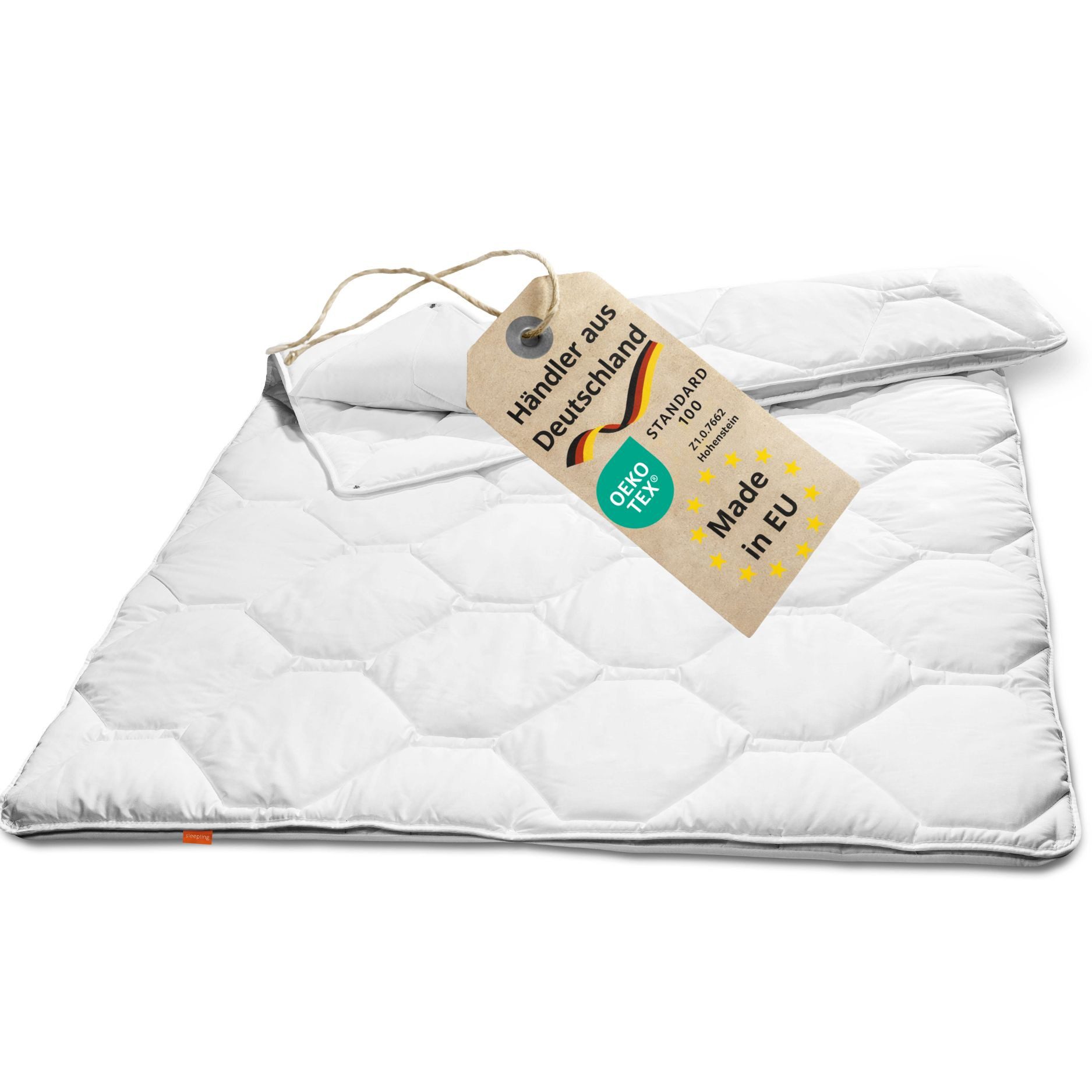 sleepling Baumwollbettdecke Komfort 300, Bezug: 100 % Baumwolle, in 135x200 cm, 155x220 cm und Weitere, Allergiker geeignet, Made in EU