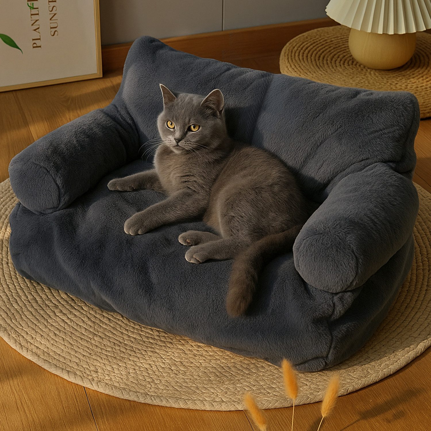 Roxlin Katzenliege Roxlin Katzenbett Sofa flauschig & waschbar, rutschfest günstig online kaufen