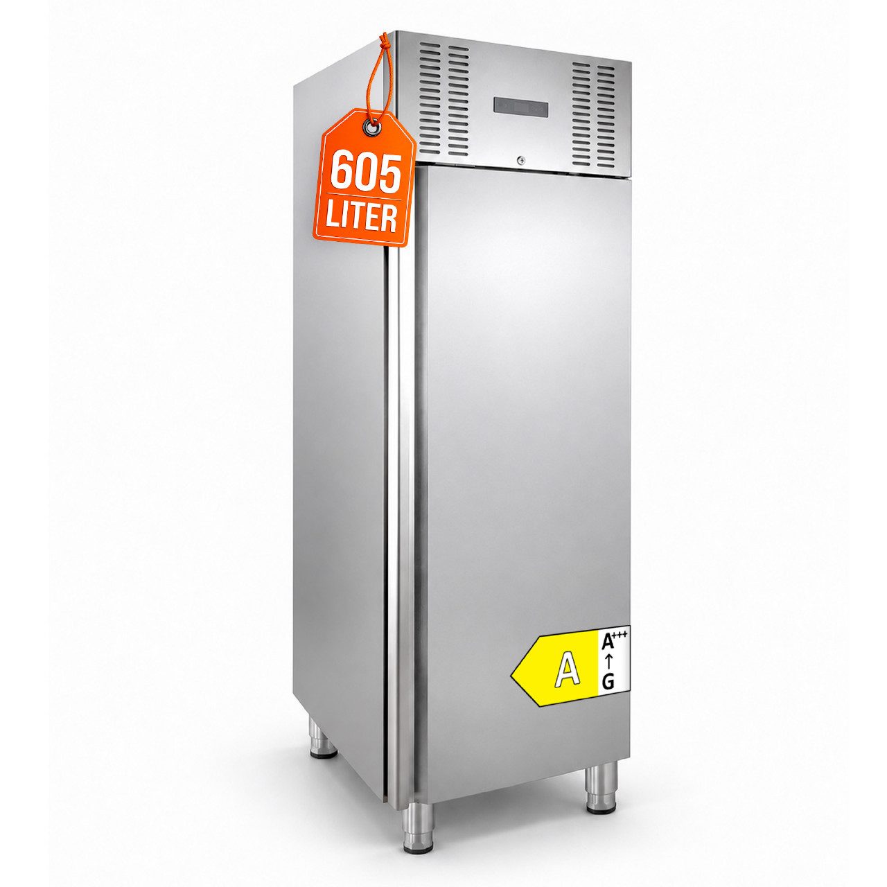 GastroHero Kühlschrank Kühlschrank 650 GN 2/1 - Edelstahl- abschließbar KS-ELINE650M, 216.4 cm hoch, 72.6 cm breit, Touchscreen mit HACCP-Alarm, Klimaklasse 5 bis 40 °C