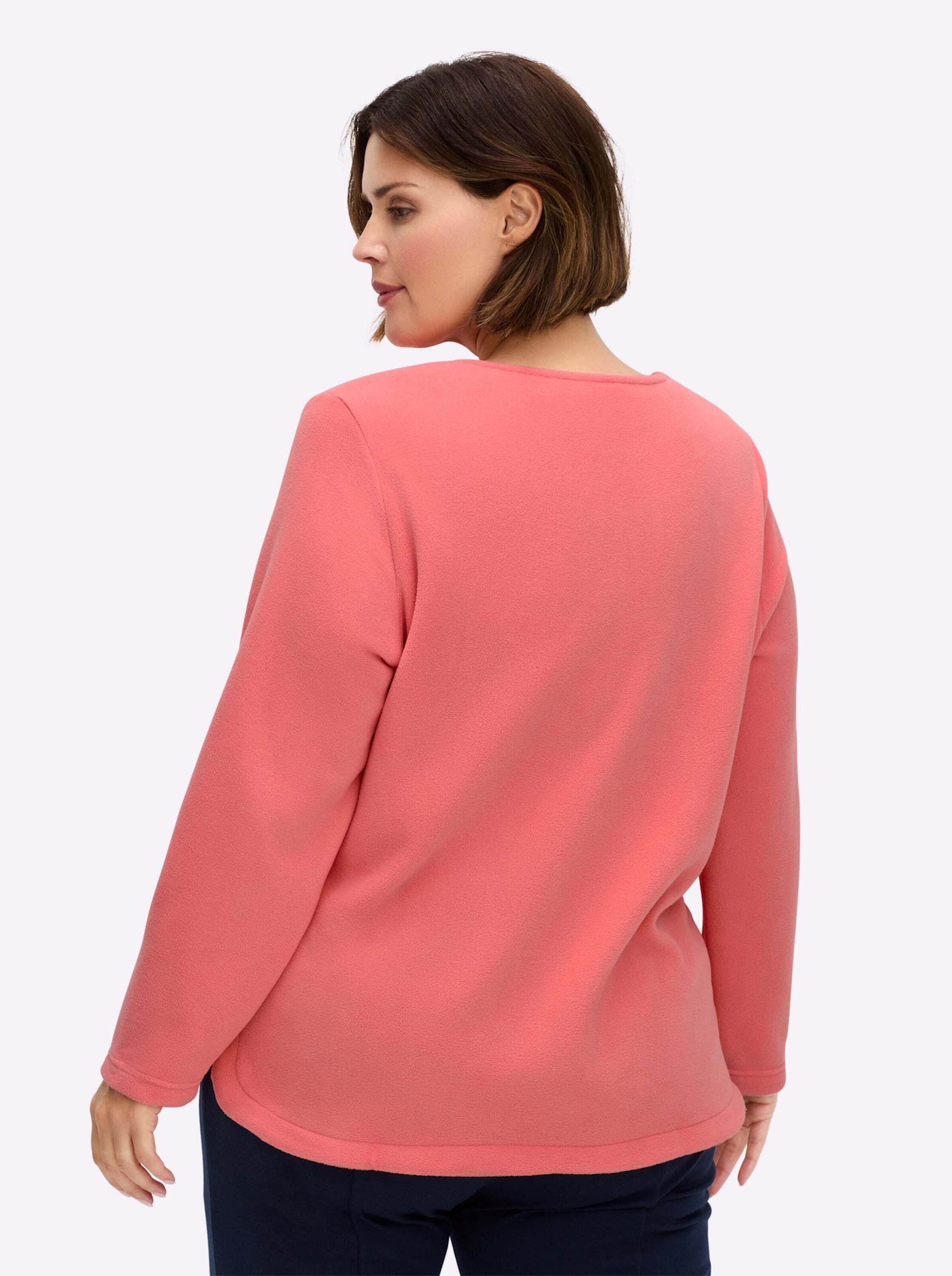 Sieh an! Fleeceshirt Fleece-Shirt Langarm Länge ca. 70 cm