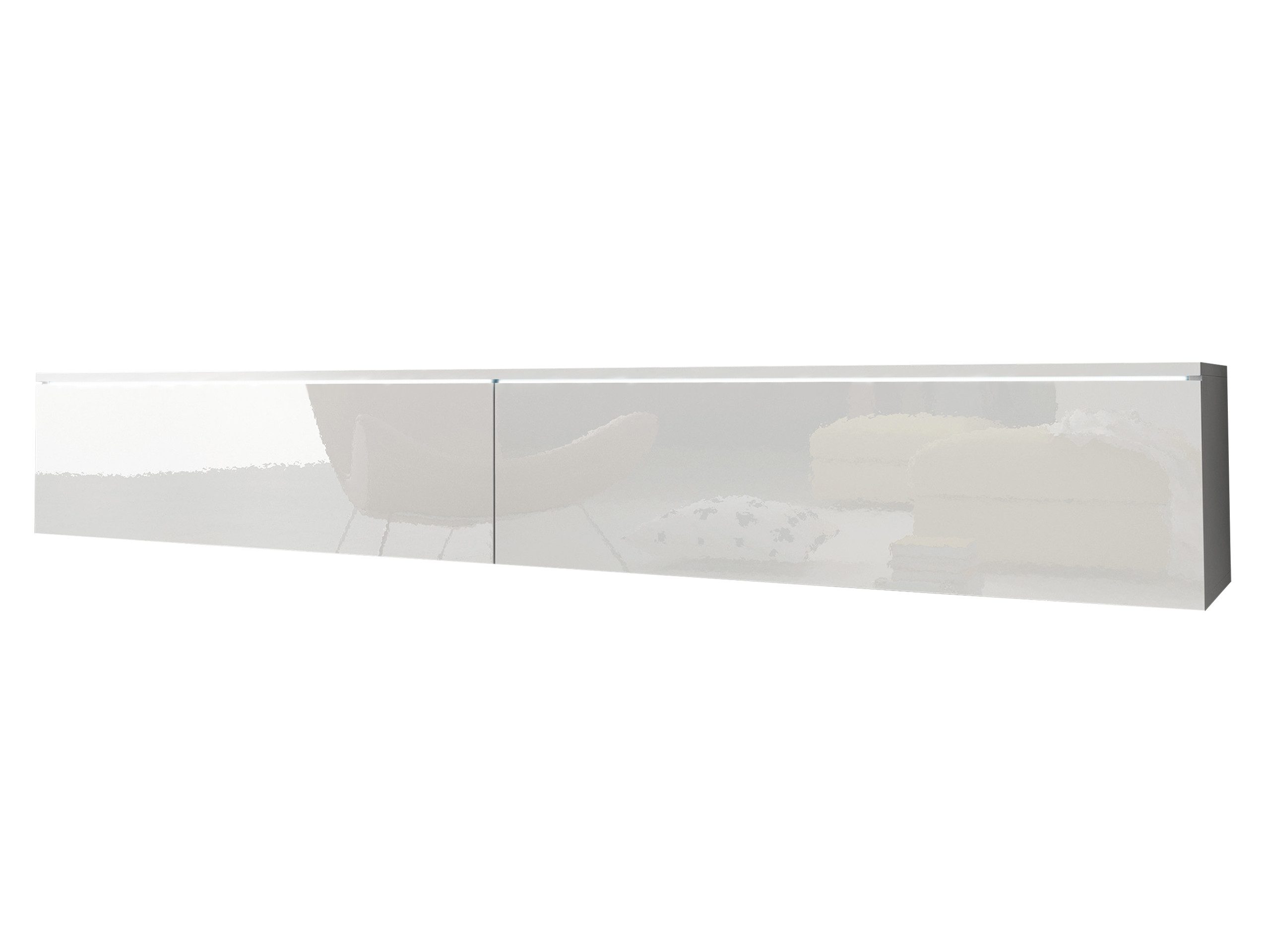 MIRJAN24 TV-Schrank D180 (mit zwei Klappen) LED Beleuchtung als Option, 180x33x30 cm