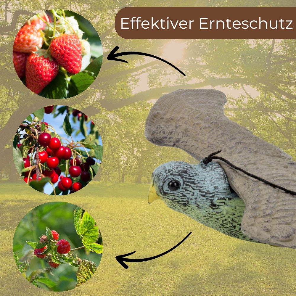 GarPet Vogel-Schreck Taubenabwehr Vogelabwehr Falken Attrappe fliegend Taubenschreck Balkon – Bild 4 von 5