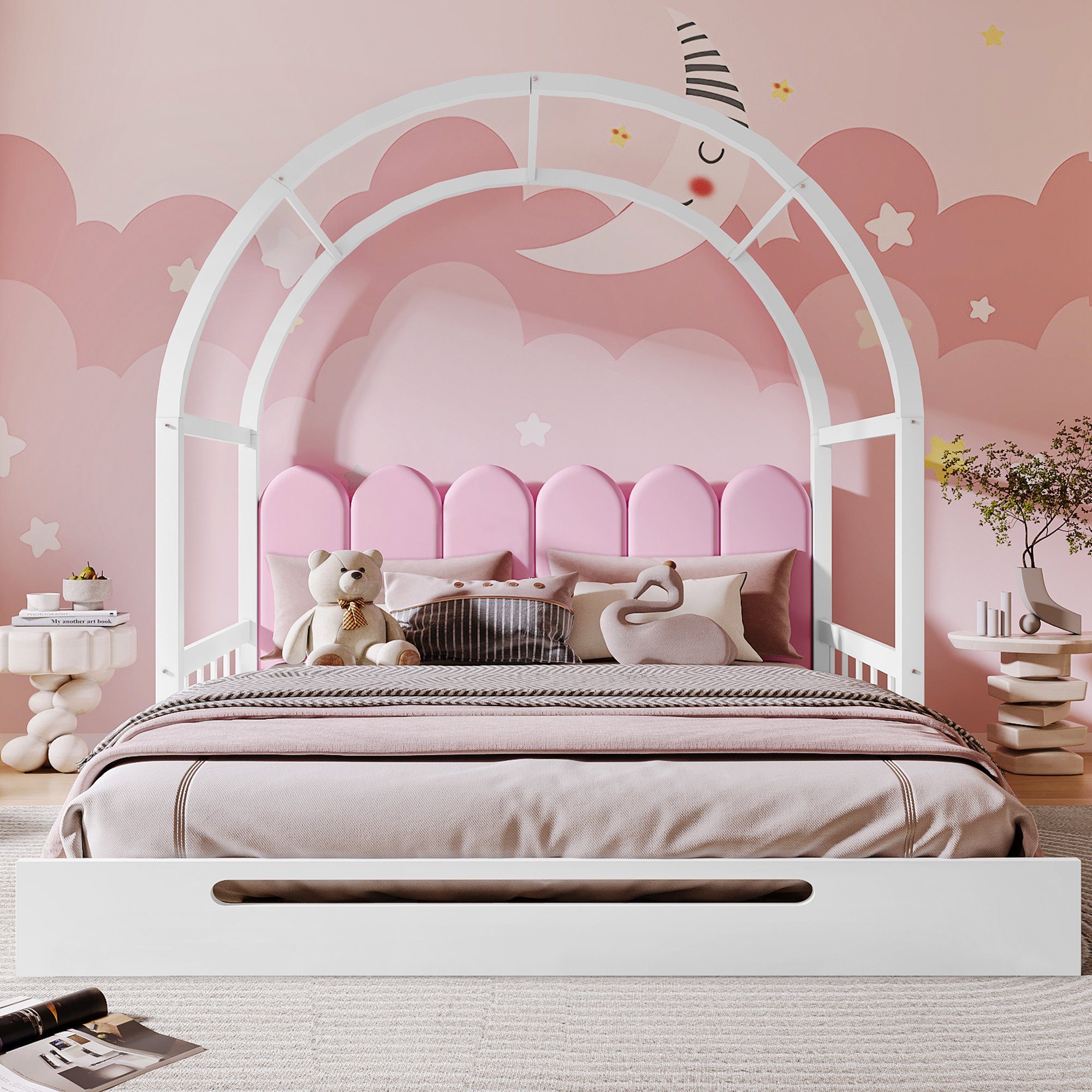 REDOM Bett Gästebett, Doppelbett, Schiebebett, Kinderbett, günstig online kaufen
