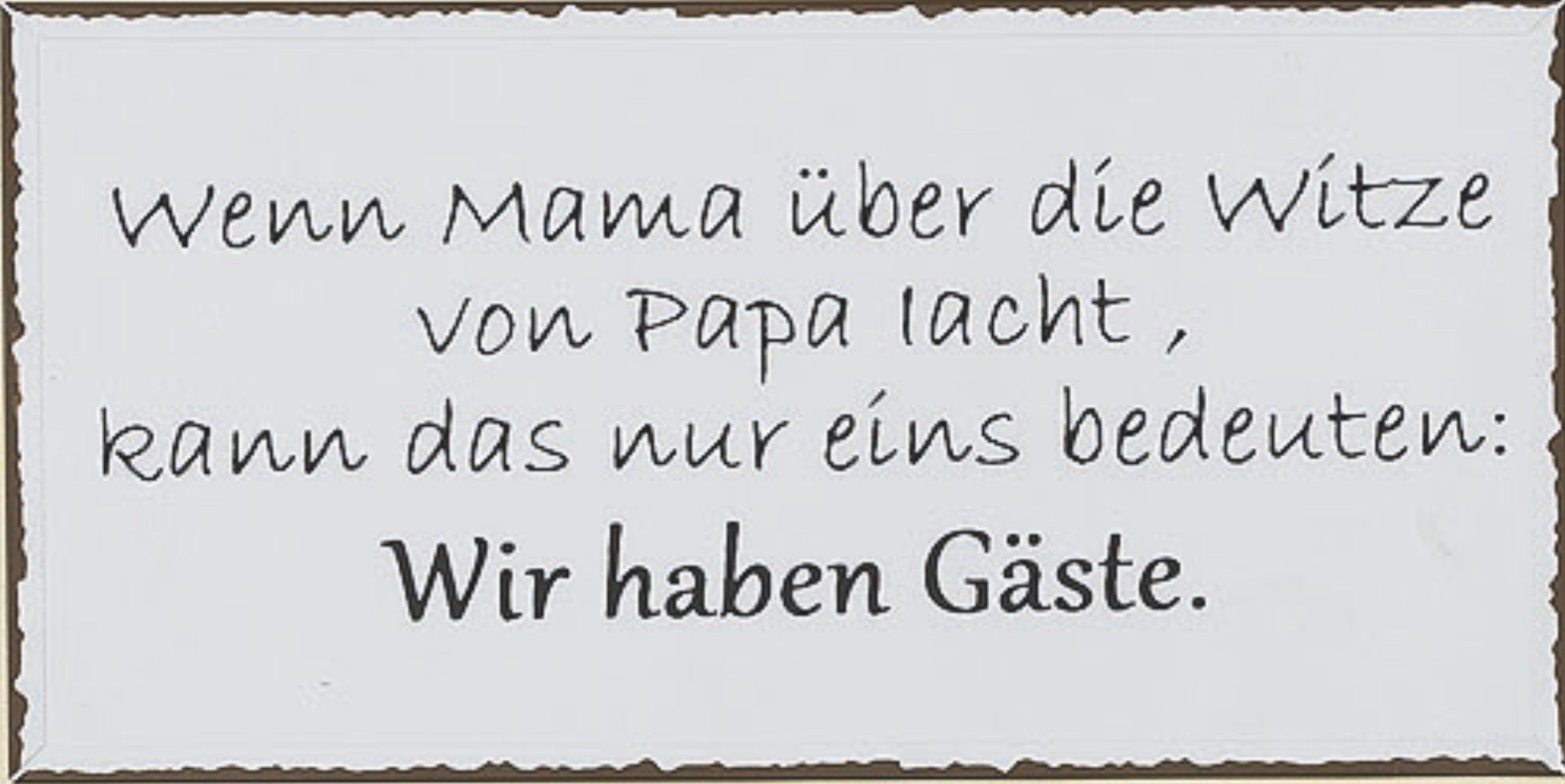 BOLTZE Wandbild, Sprüche, Grosses Vintage Retro Blechschild Modell Wir haben Gaeste Mate. € 9,01