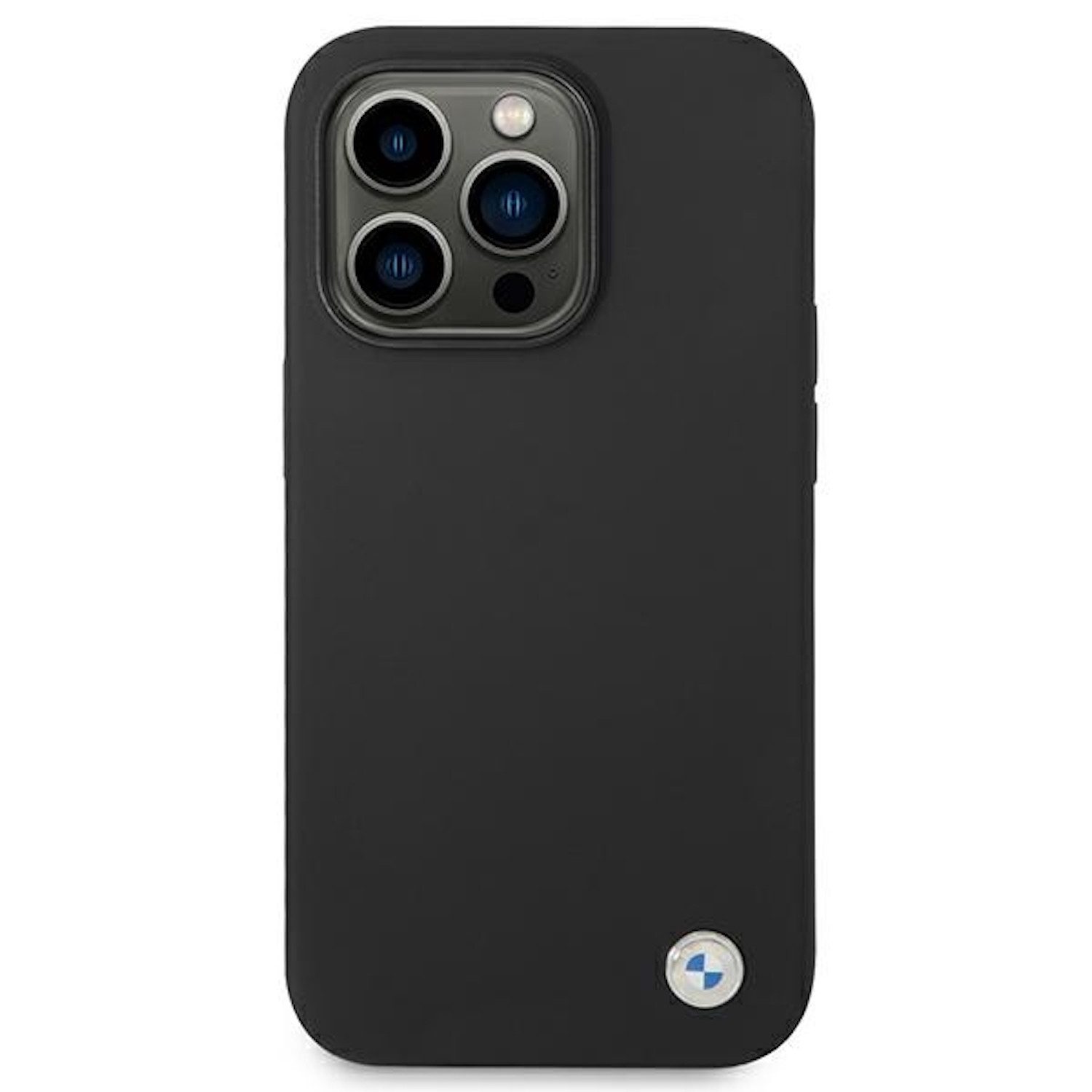 BMW Smartphone-Hülle BMW Silicone Metal Logo Apple iPhone 14 Pro Hard Case Cover Schwarz