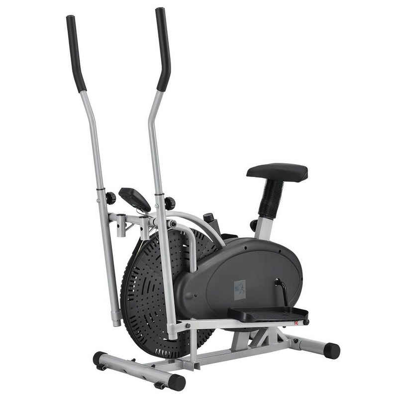 ArtSport Crosstrainer 2 in 1, leiser Riemenantrieb, 2 kg Schwungrad, stufenloser Widerstand