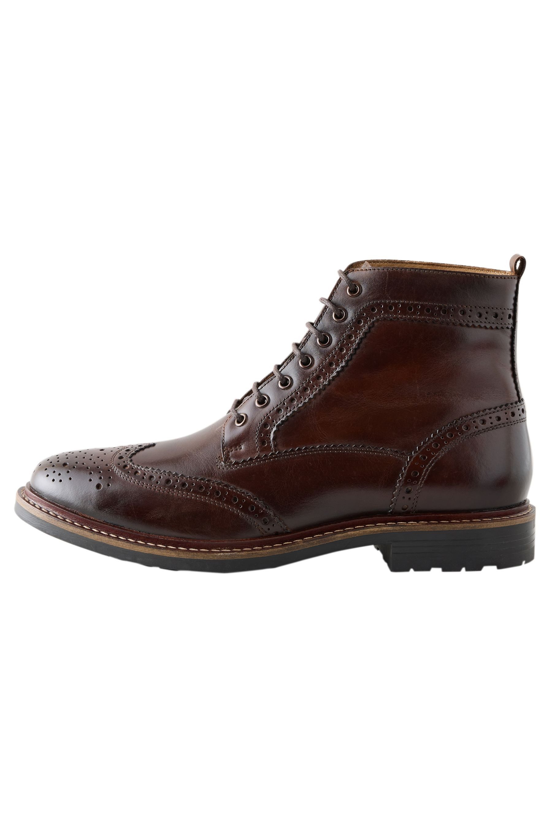 Next Lederstiefel mit Schnürung Schnürstiefelette